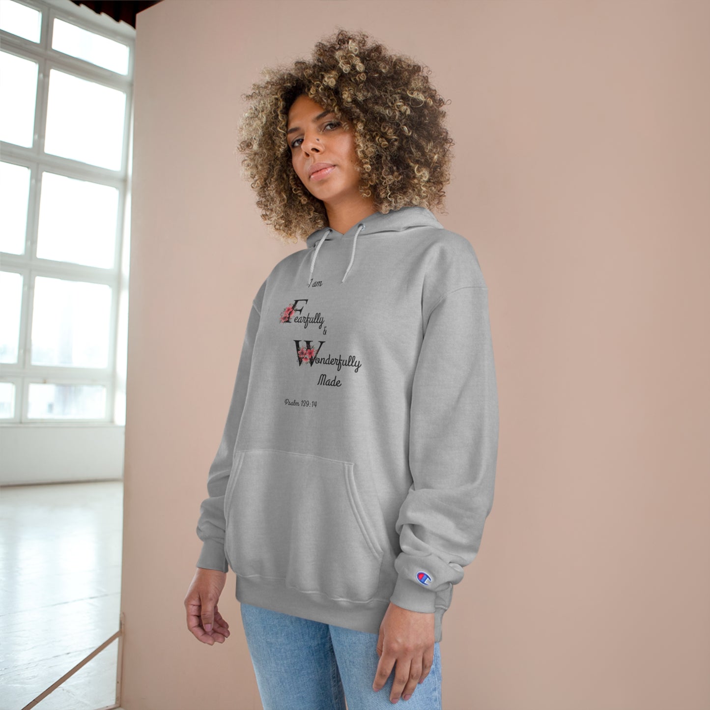 Faith-Inspired Champion Hoodie: 'I am Fearfully and Wonderfully Made' - Perfect for Comfort and Inspiration