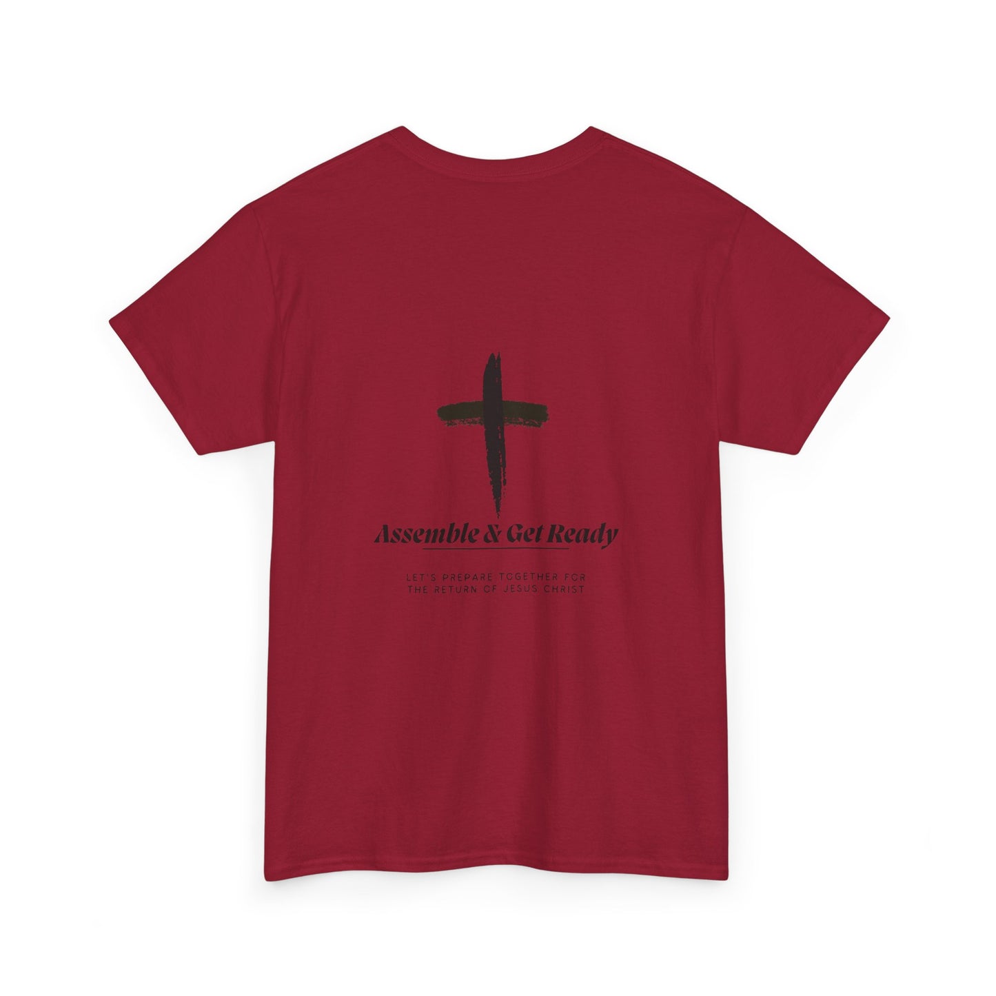 Unisex Heavy Cotton Tee - "Assemble & Get Ready" Christian Graphic Shirt