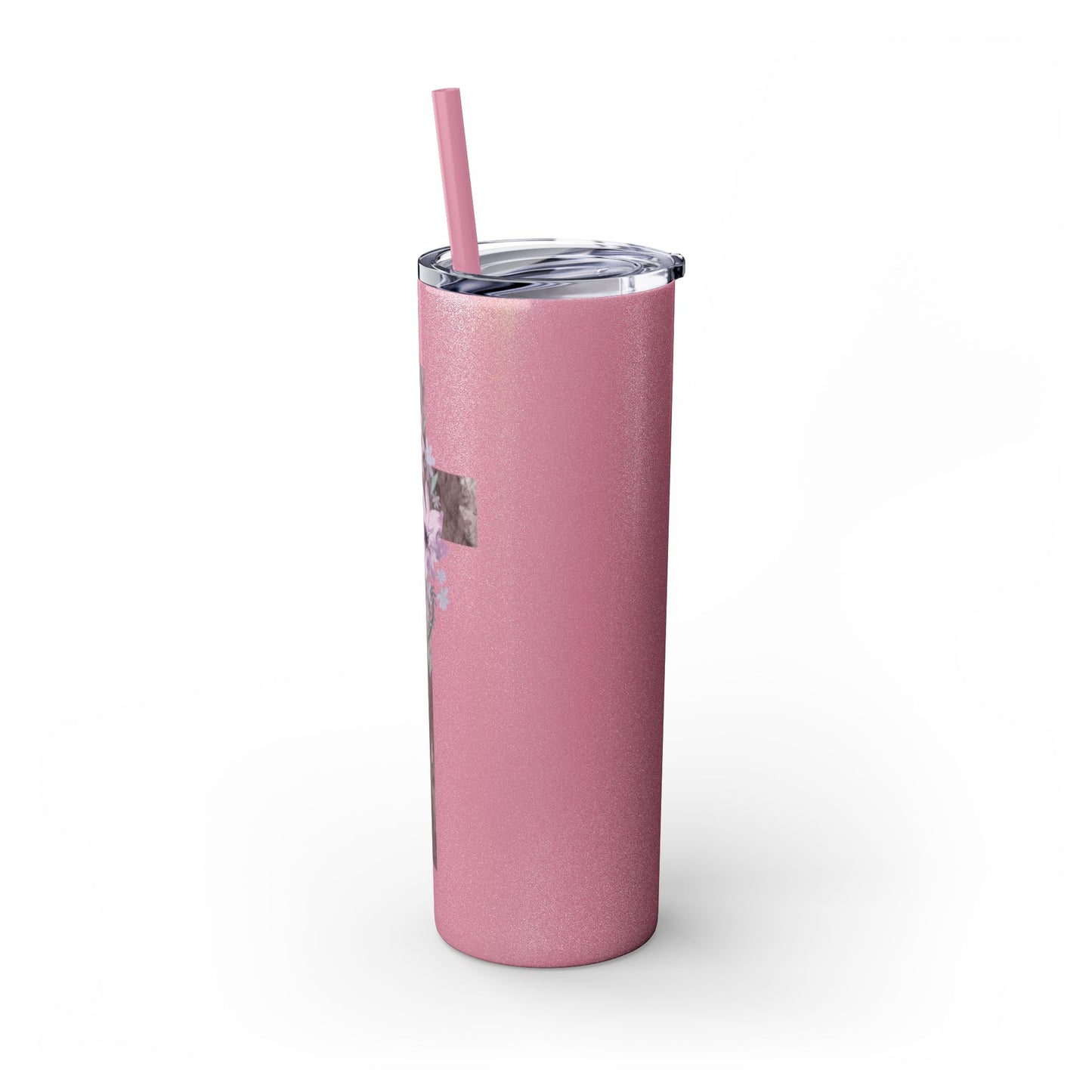Faith & Floral Skinny Tumbler 20oz with Straw