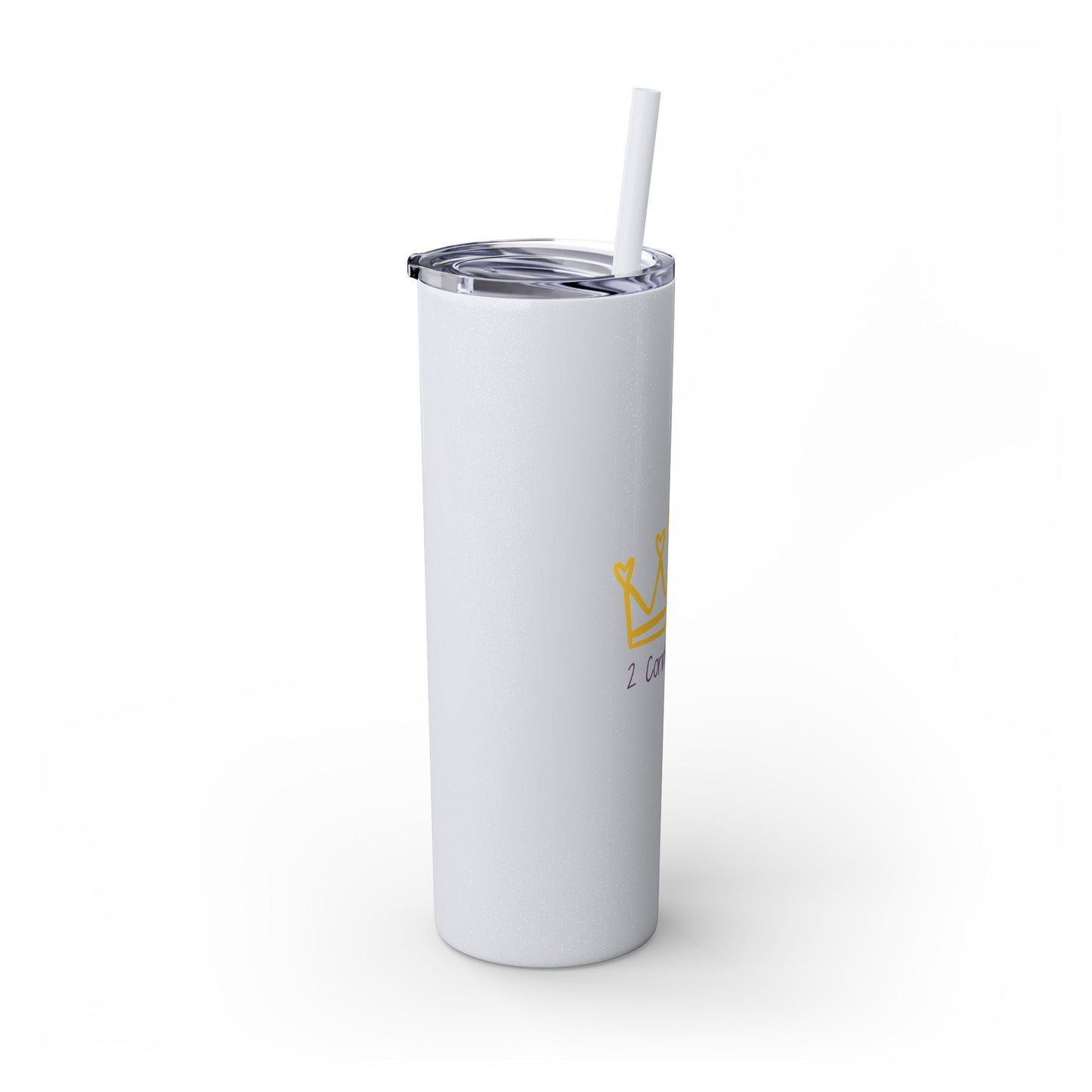 Inspirational Skinny Tumbler with Straw - 20oz, Corinthians Design