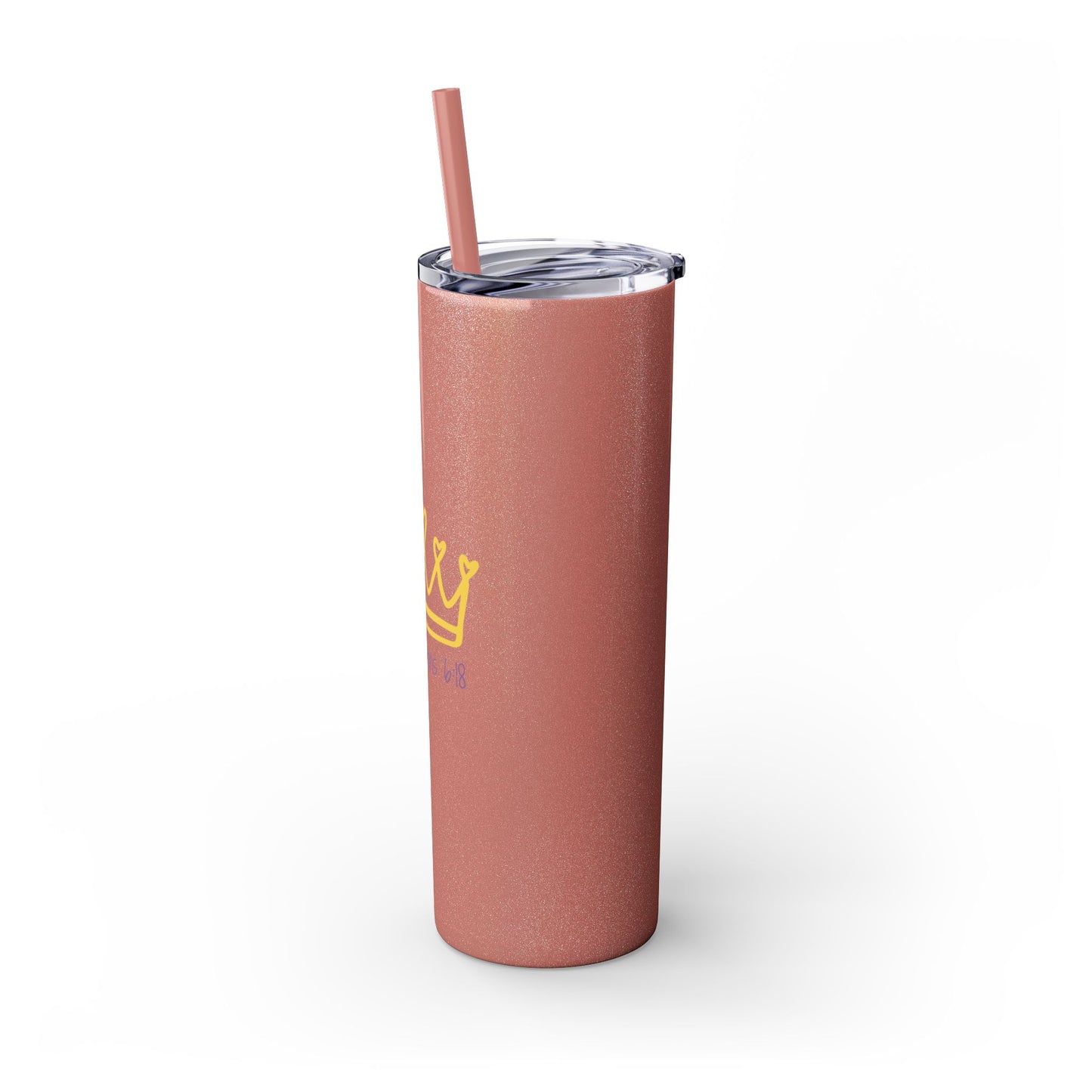 Inspirational Skinny Tumbler with Straw - 20oz, Corinthians Design