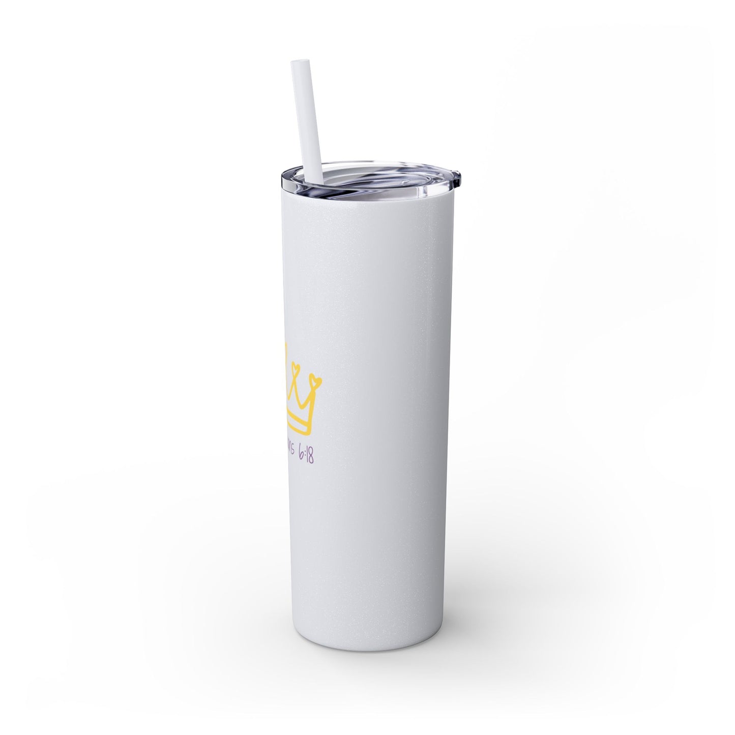 Inspirational Skinny Tumbler with Straw - 20oz, Corinthians Design
