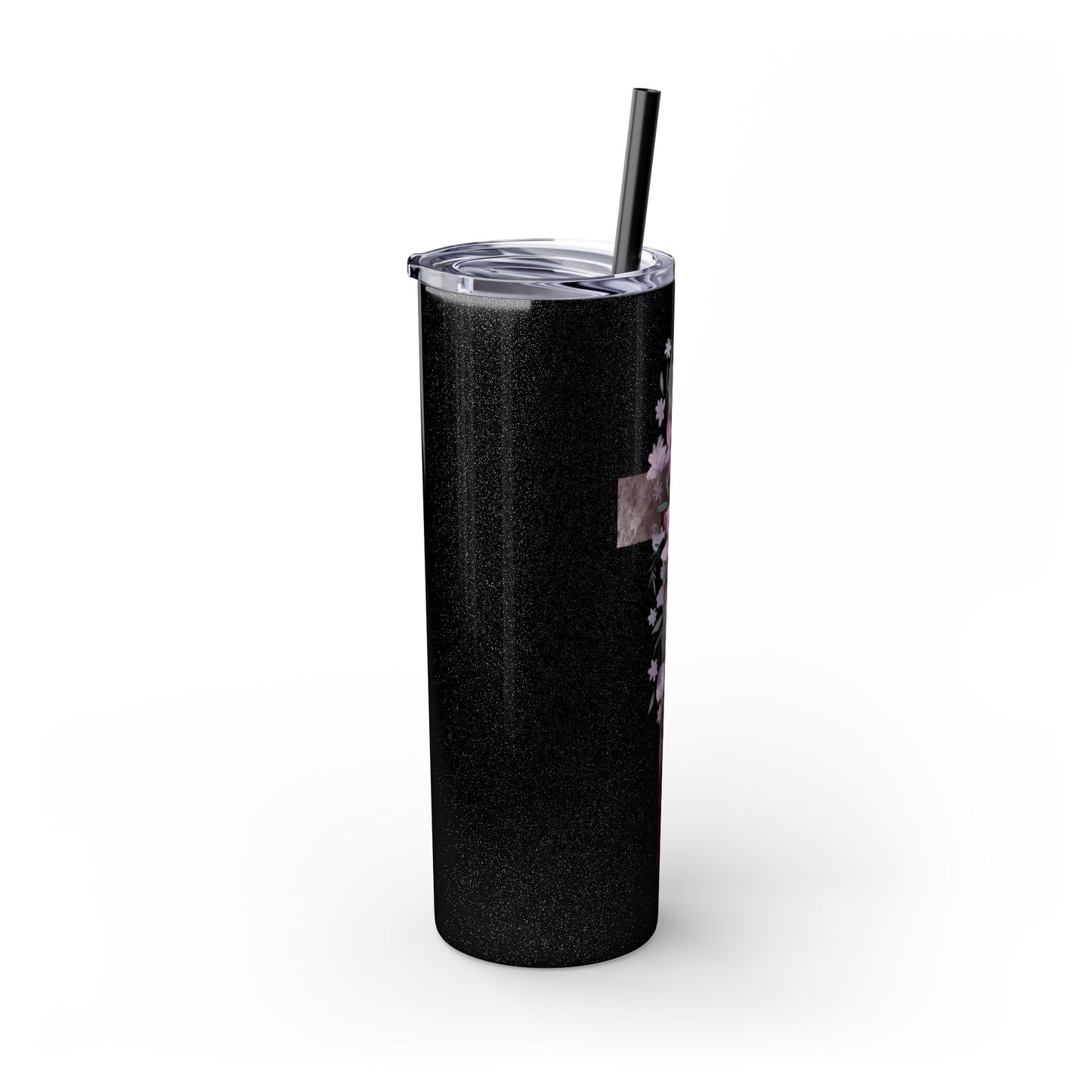 Faith & Floral Skinny Tumbler 20oz with Straw