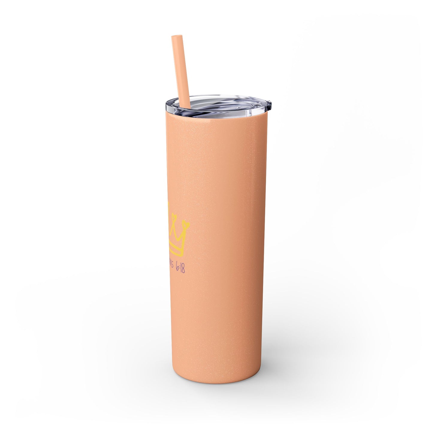 Inspirational Skinny Tumbler with Straw - 20oz, Corinthians Design