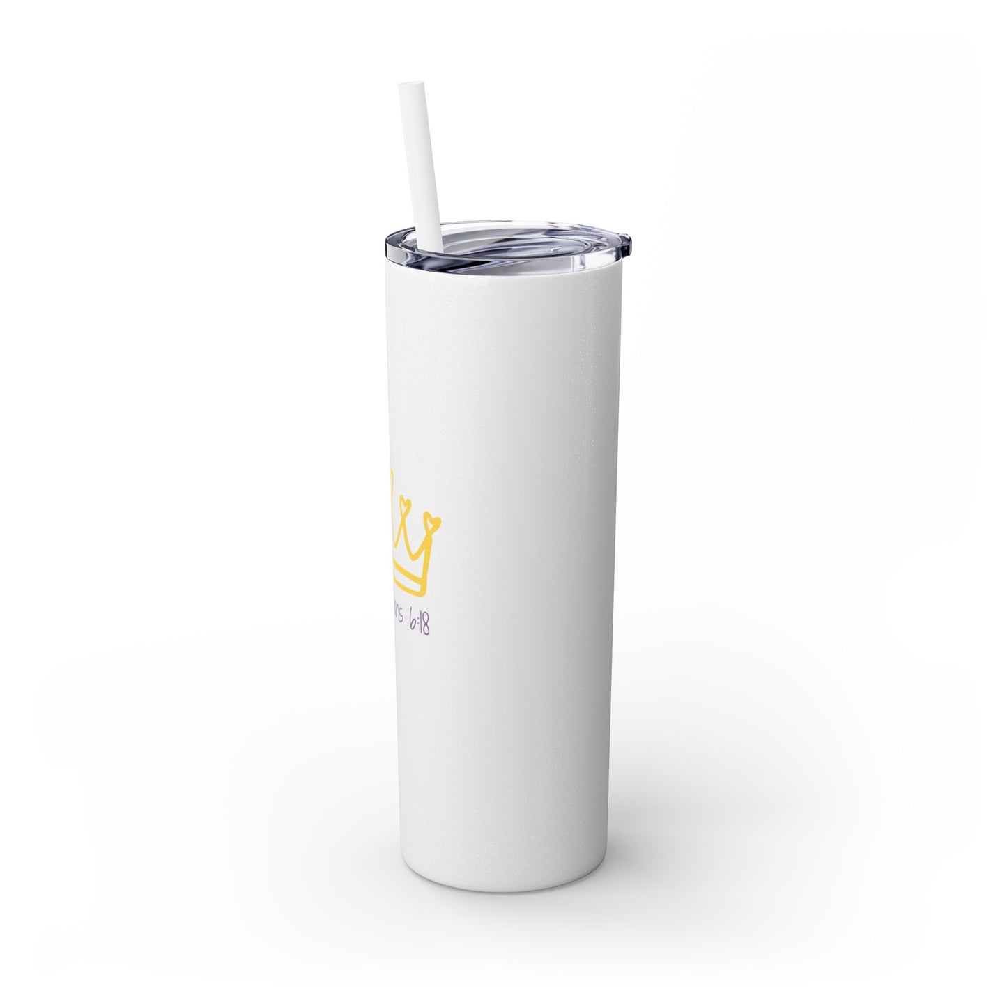 Inspirational Skinny Tumbler with Straw - 20oz, Corinthians Design