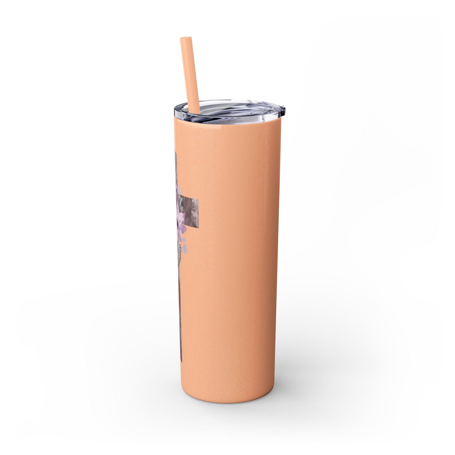 Faith & Floral Skinny Tumbler 20oz with Straw