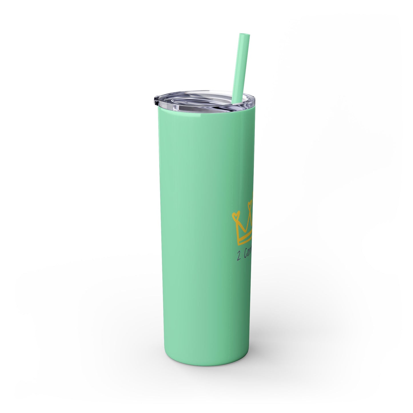 Inspirational Skinny Tumbler with Straw - 20oz, Corinthians Design