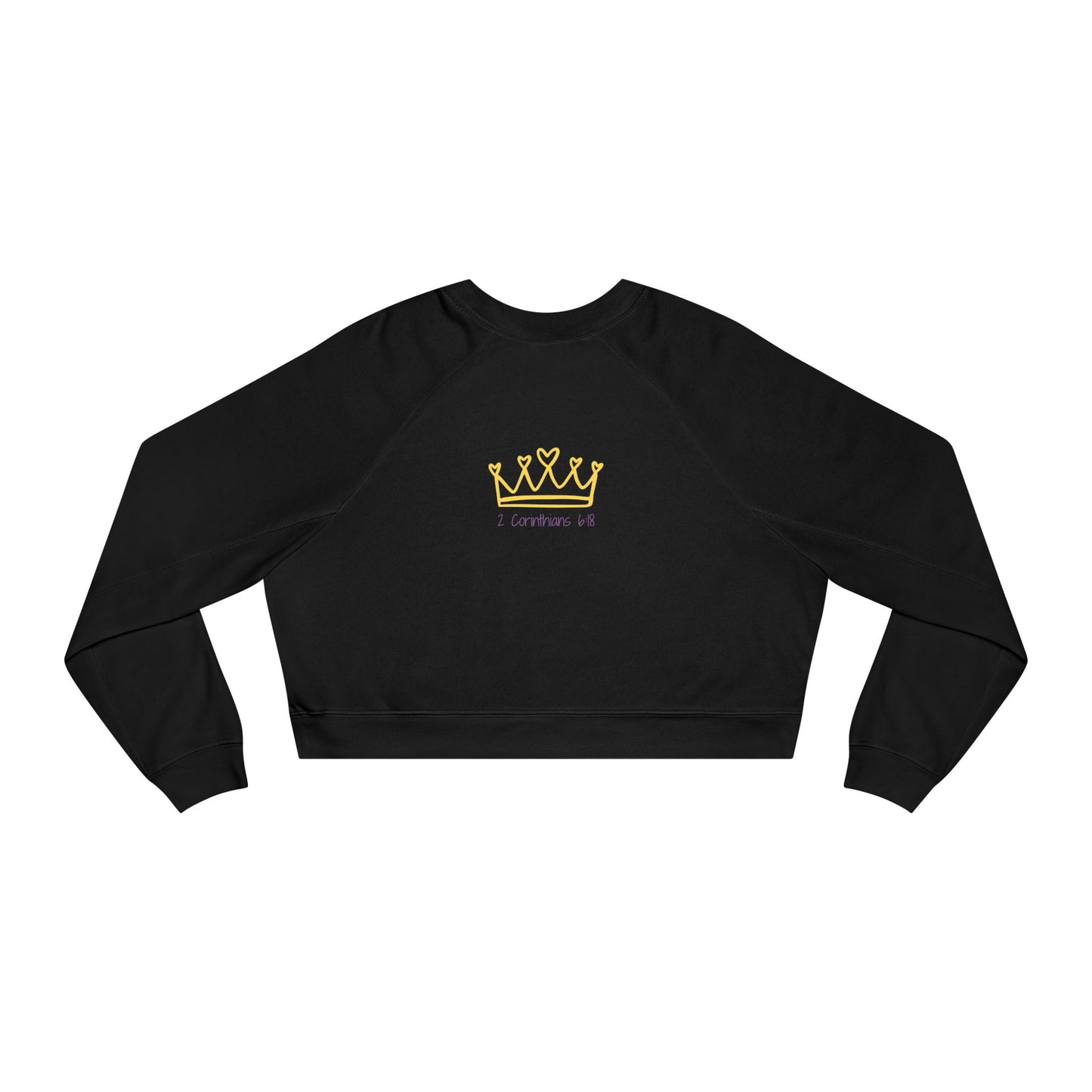 Daughter of the most high King- Women's Cropped Fleece Pullover - Stylish Christian Apparel for Every Occasion