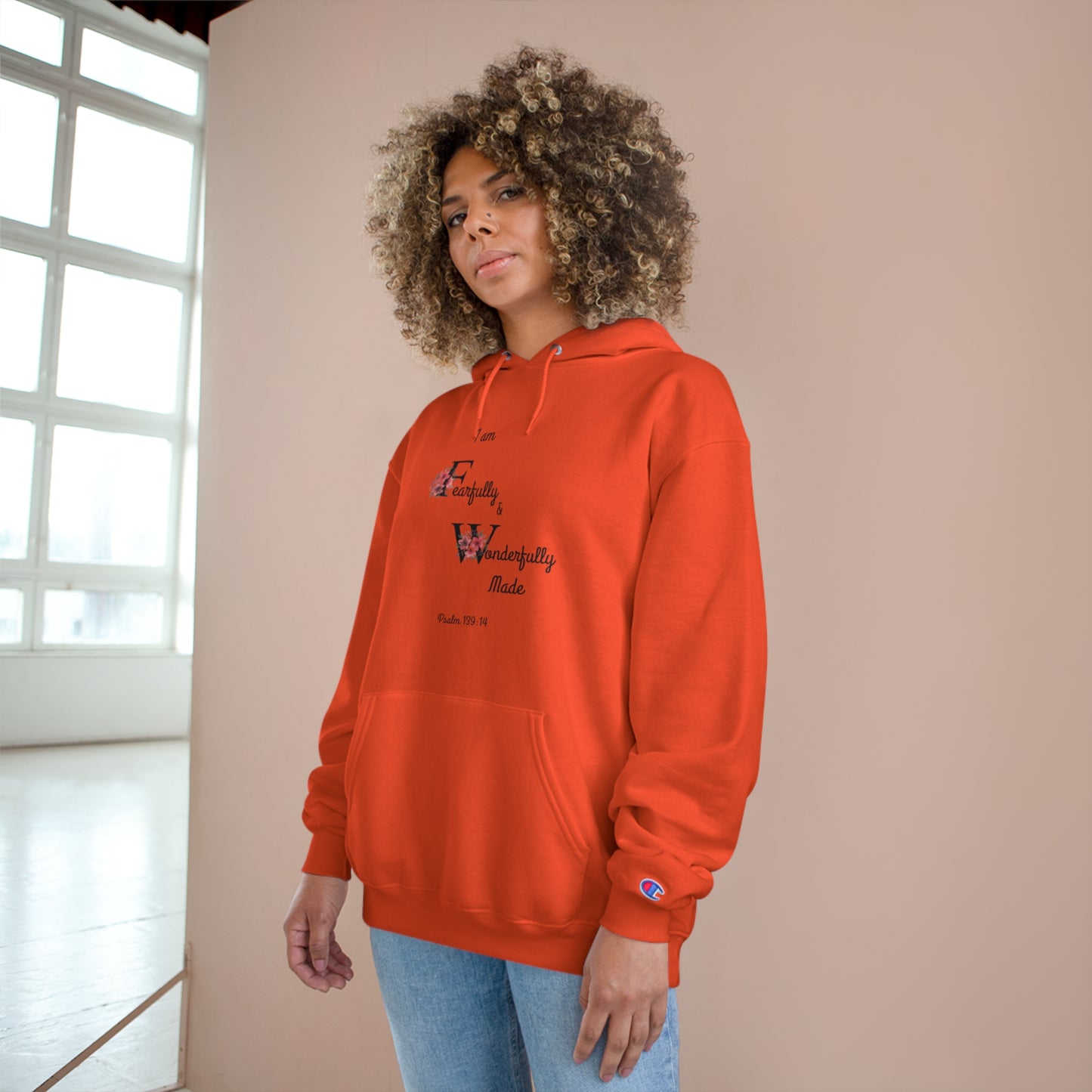 Faith-Inspired Champion Hoodie: 'I am Fearfully and Wonderfully Made' - Perfect for Comfort and Inspiration