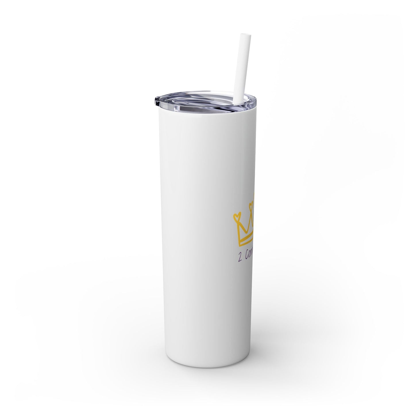 Inspirational Skinny Tumbler with Straw - 20oz, Corinthians Design