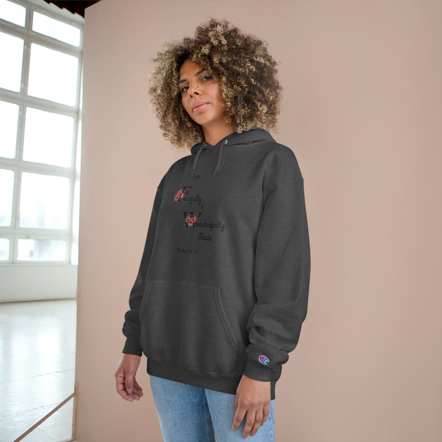 Faith-Inspired Champion Hoodie: 'I am Fearfully and Wonderfully Made' - Perfect for Comfort and Inspiration