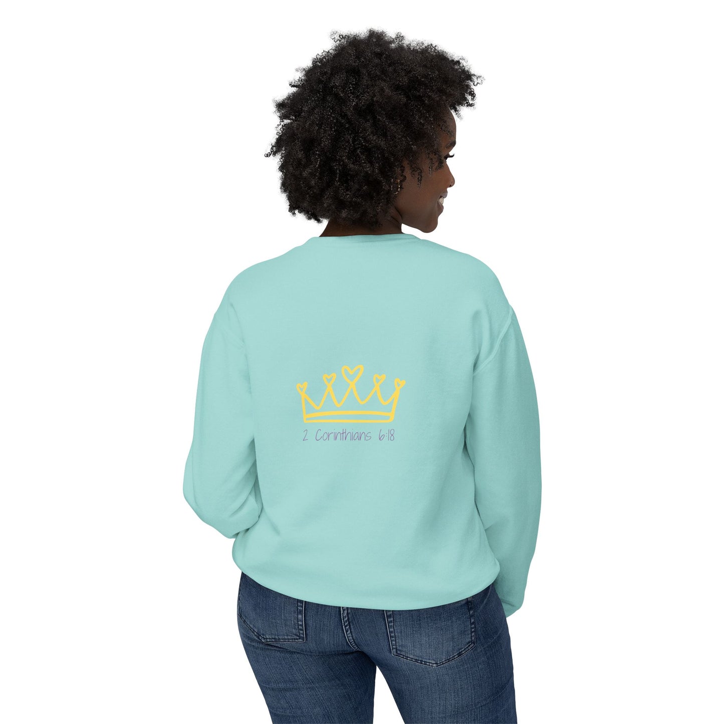 Unisex Lightweight Crewneck Sweatshirt - 'Daughter of the Most High King' Inspirational Design
