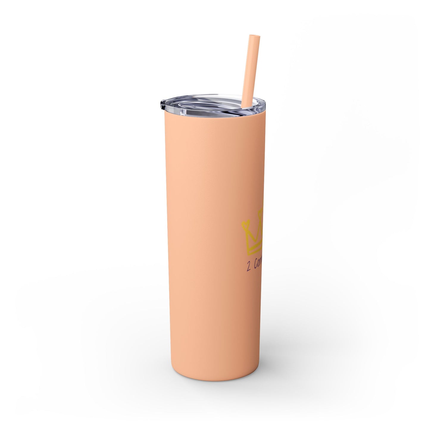 Inspirational Skinny Tumbler with Straw - 20oz, Corinthians Design
