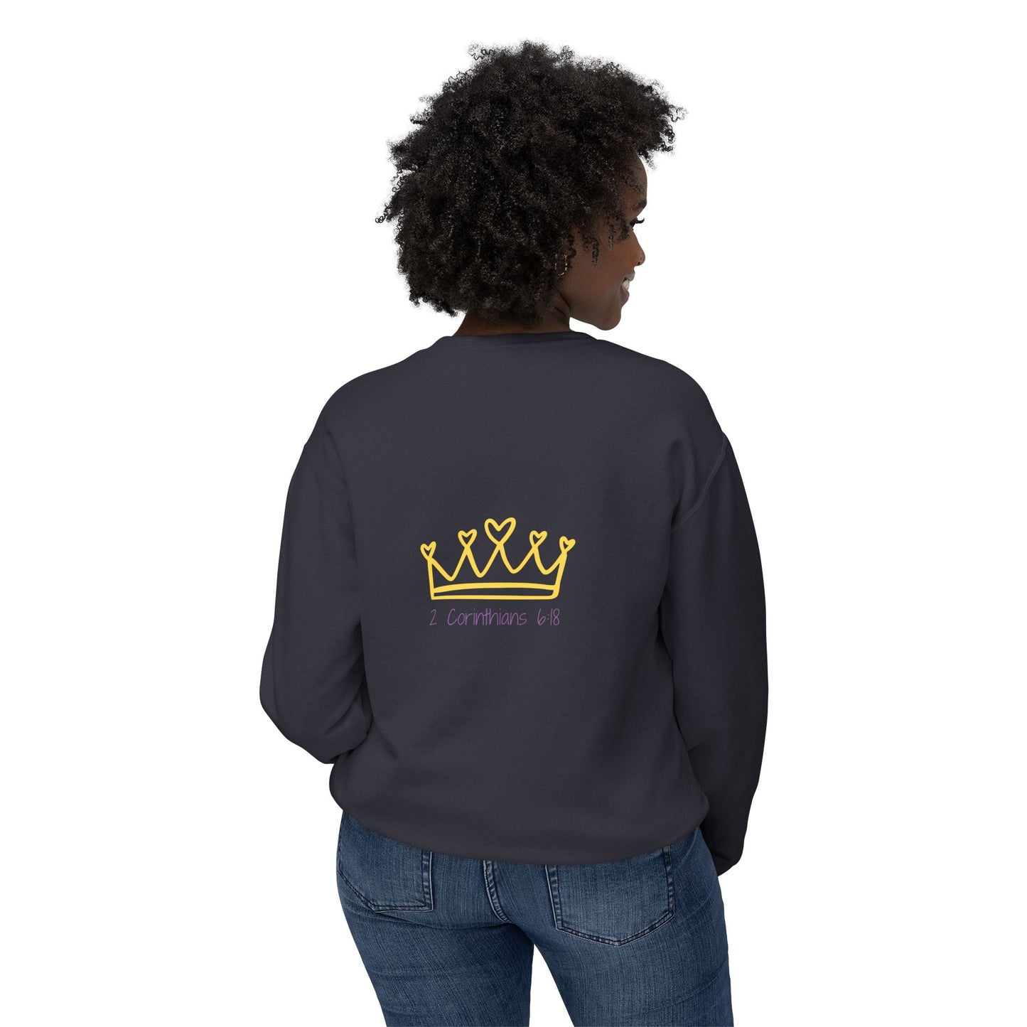 Unisex Lightweight Crewneck Sweatshirt - 'Daughter of the Most High King' Inspirational Design