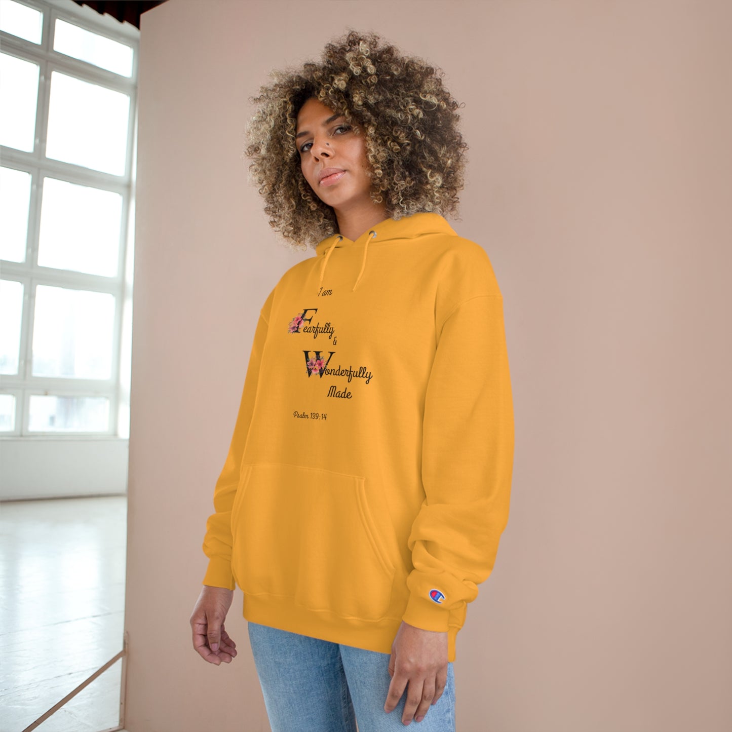 Faith-Inspired Champion Hoodie: 'I am Fearfully and Wonderfully Made' - Perfect for Comfort and Inspiration