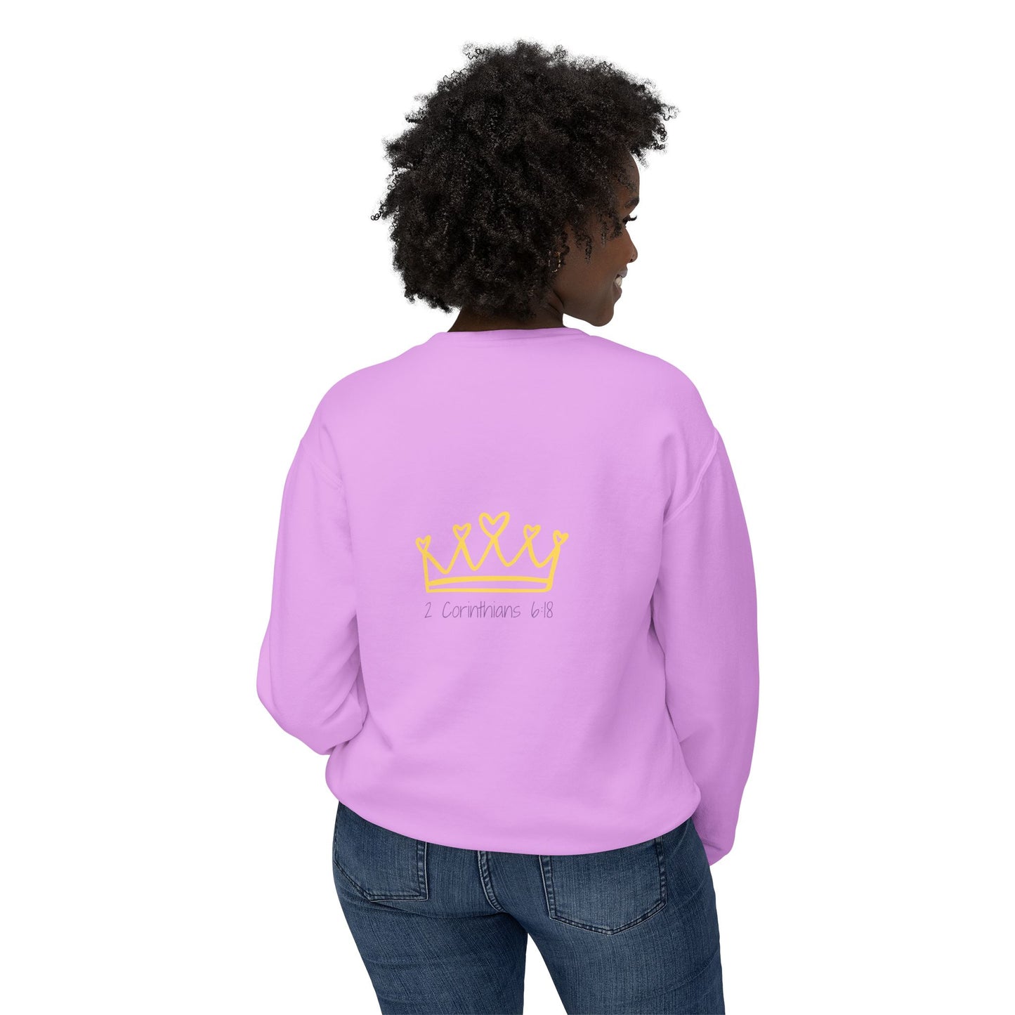 Unisex Lightweight Crewneck Sweatshirt - 'Daughter of the Most High King' Inspirational Design