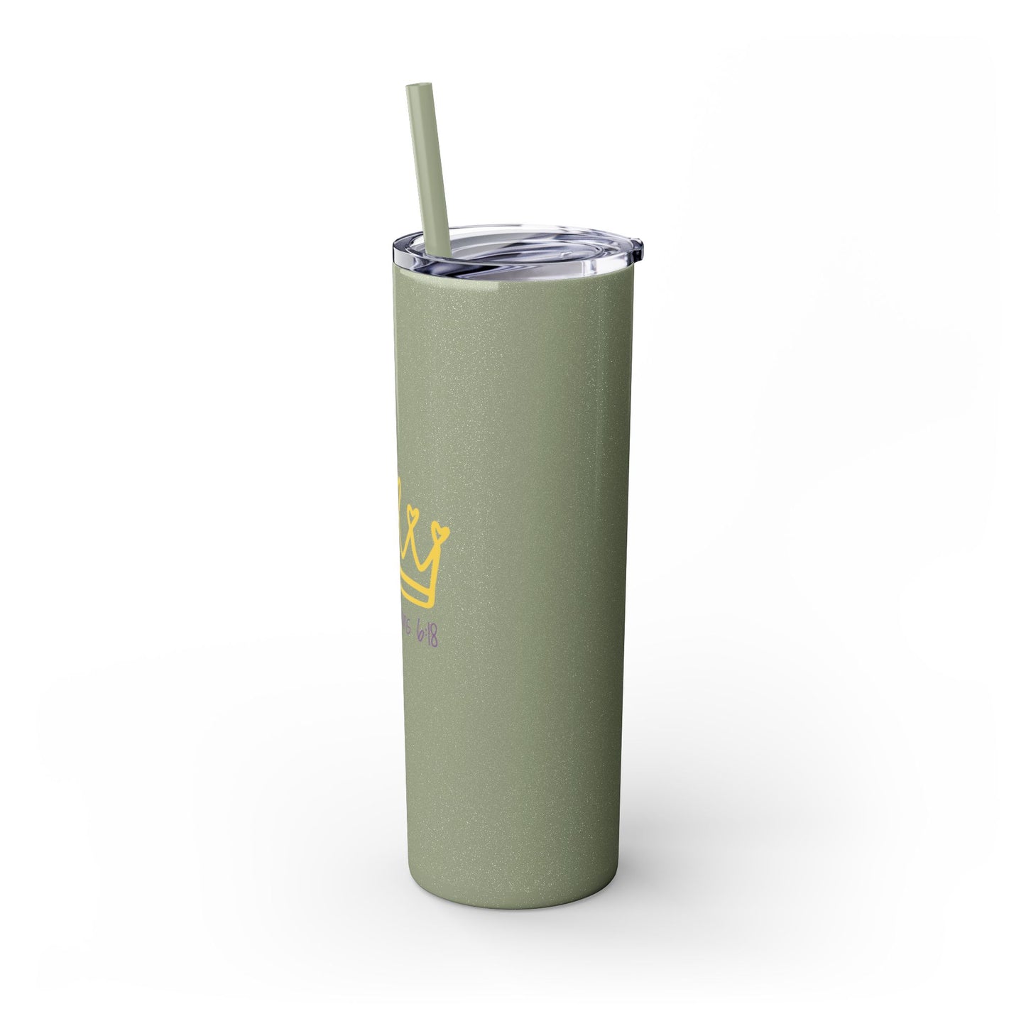 Inspirational Skinny Tumbler with Straw - 20oz, Corinthians Design