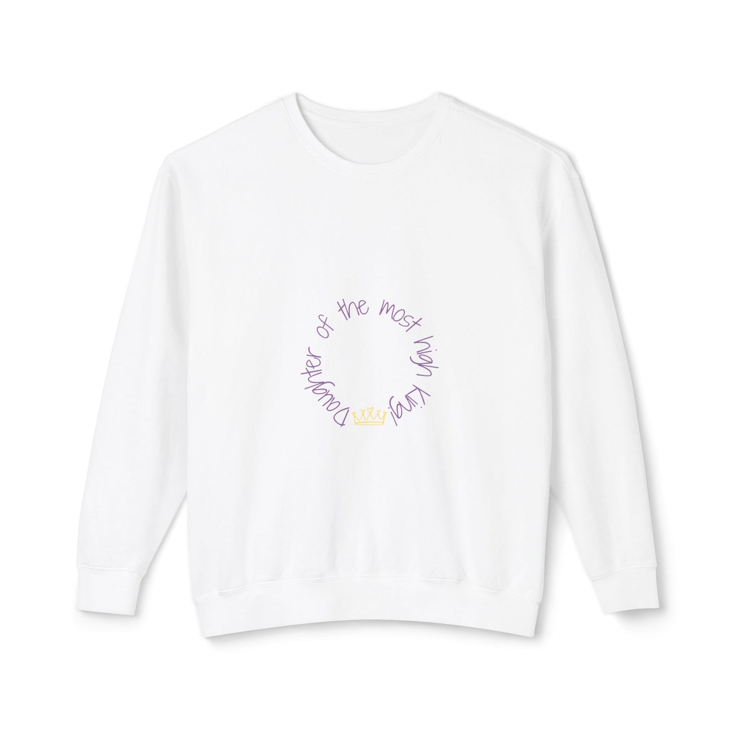 Unisex Lightweight Crewneck Sweatshirt - 'Daughter of the Most High King' Inspirational Design