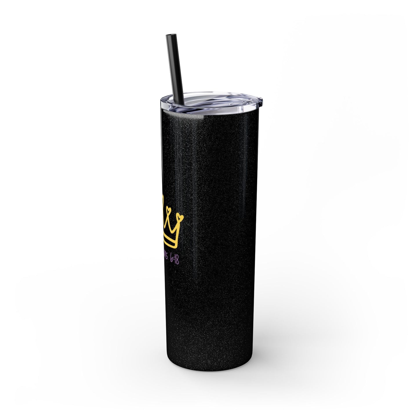 Inspirational Skinny Tumbler with Straw - 20oz, Corinthians Design