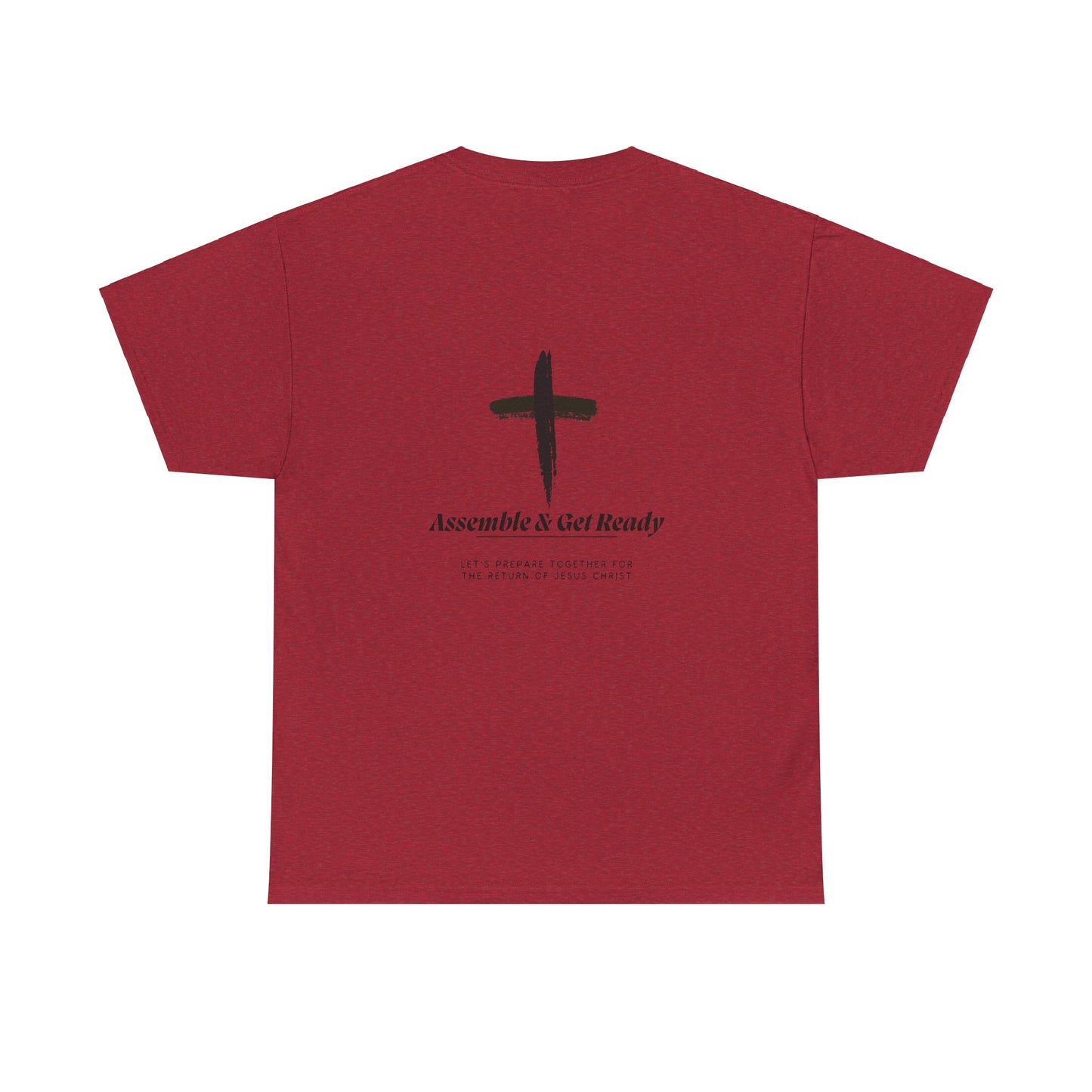 Unisex Heavy Cotton Tee - "Assemble & Get Ready" Christian Graphic Shirt