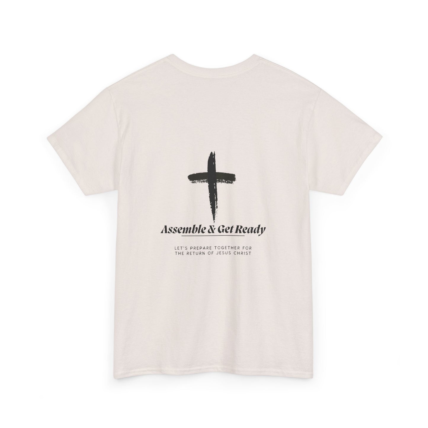 Unisex Heavy Cotton Tee - "Assemble & Get Ready" Christian Graphic Shirt