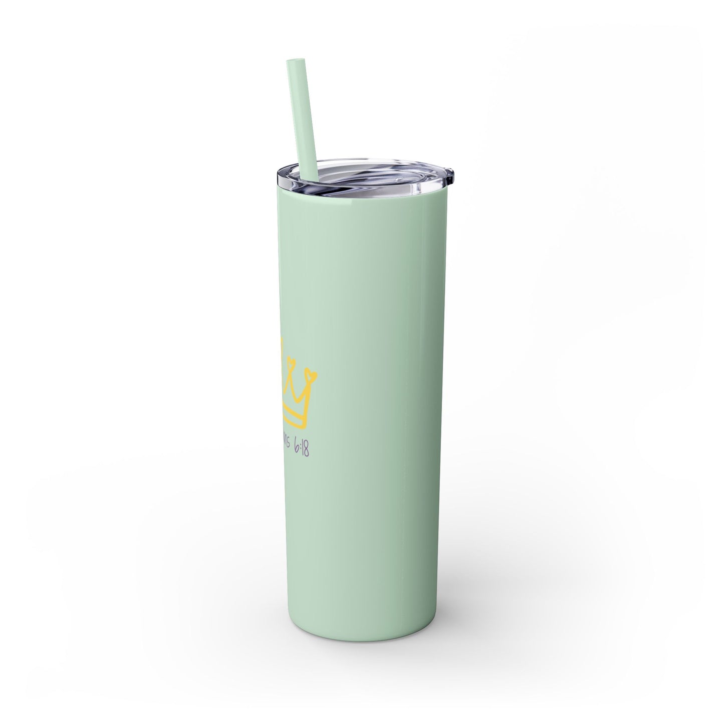 Inspirational Skinny Tumbler with Straw - 20oz, Corinthians Design