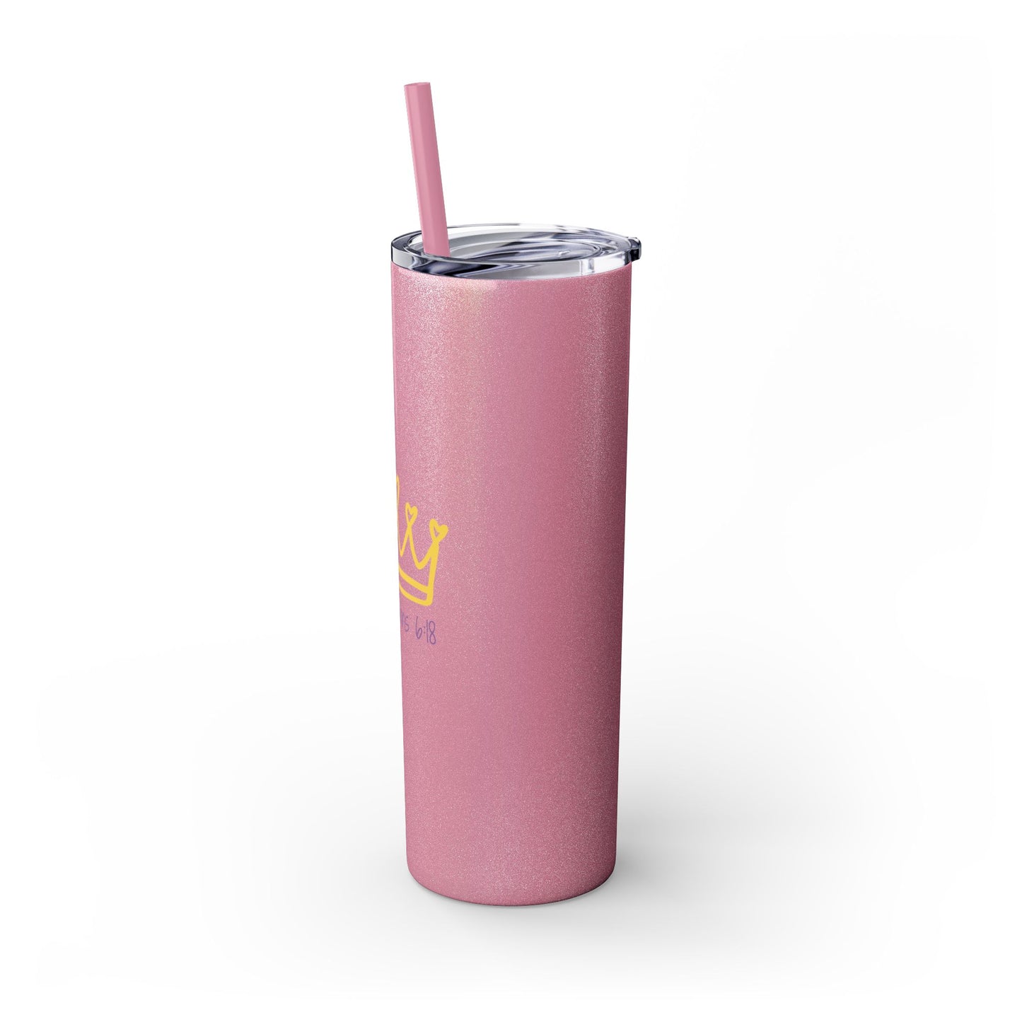 Inspirational Skinny Tumbler with Straw - 20oz, Corinthians Design