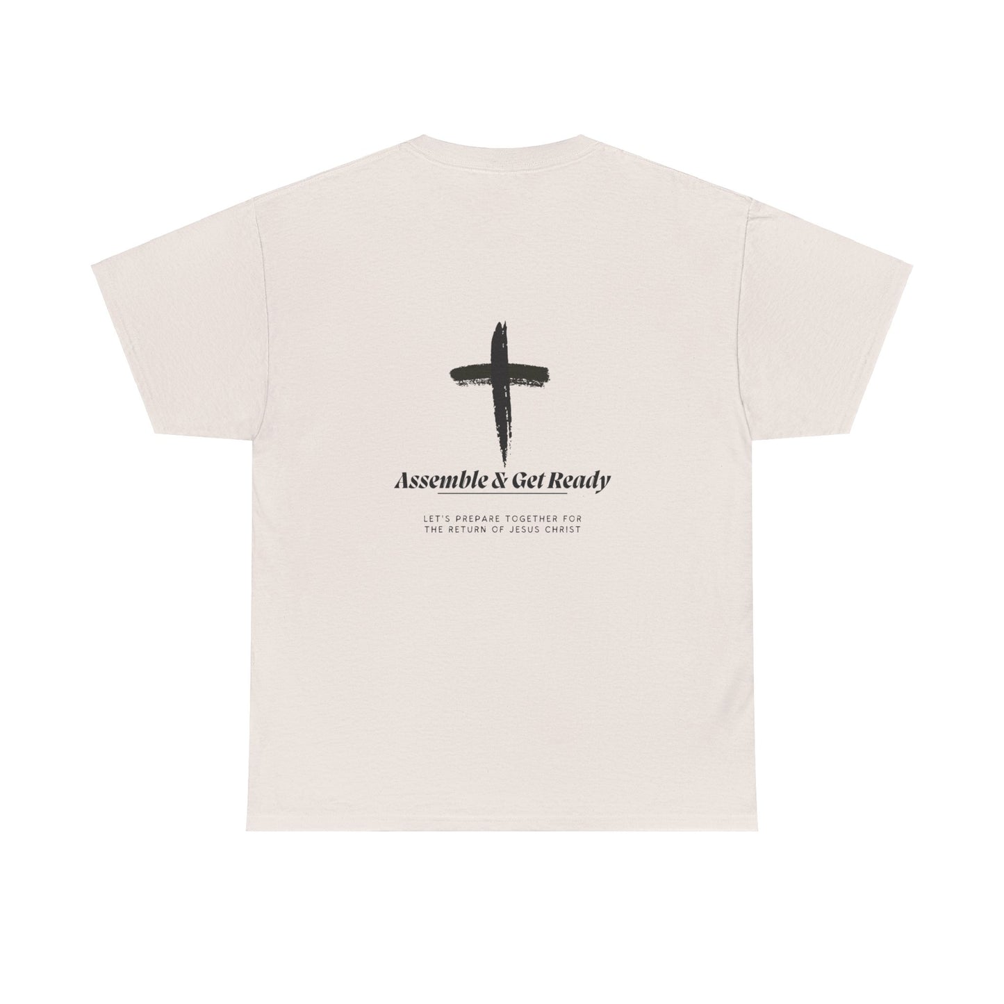 Unisex Heavy Cotton Tee - "Assemble & Get Ready" Christian Graphic Shirt