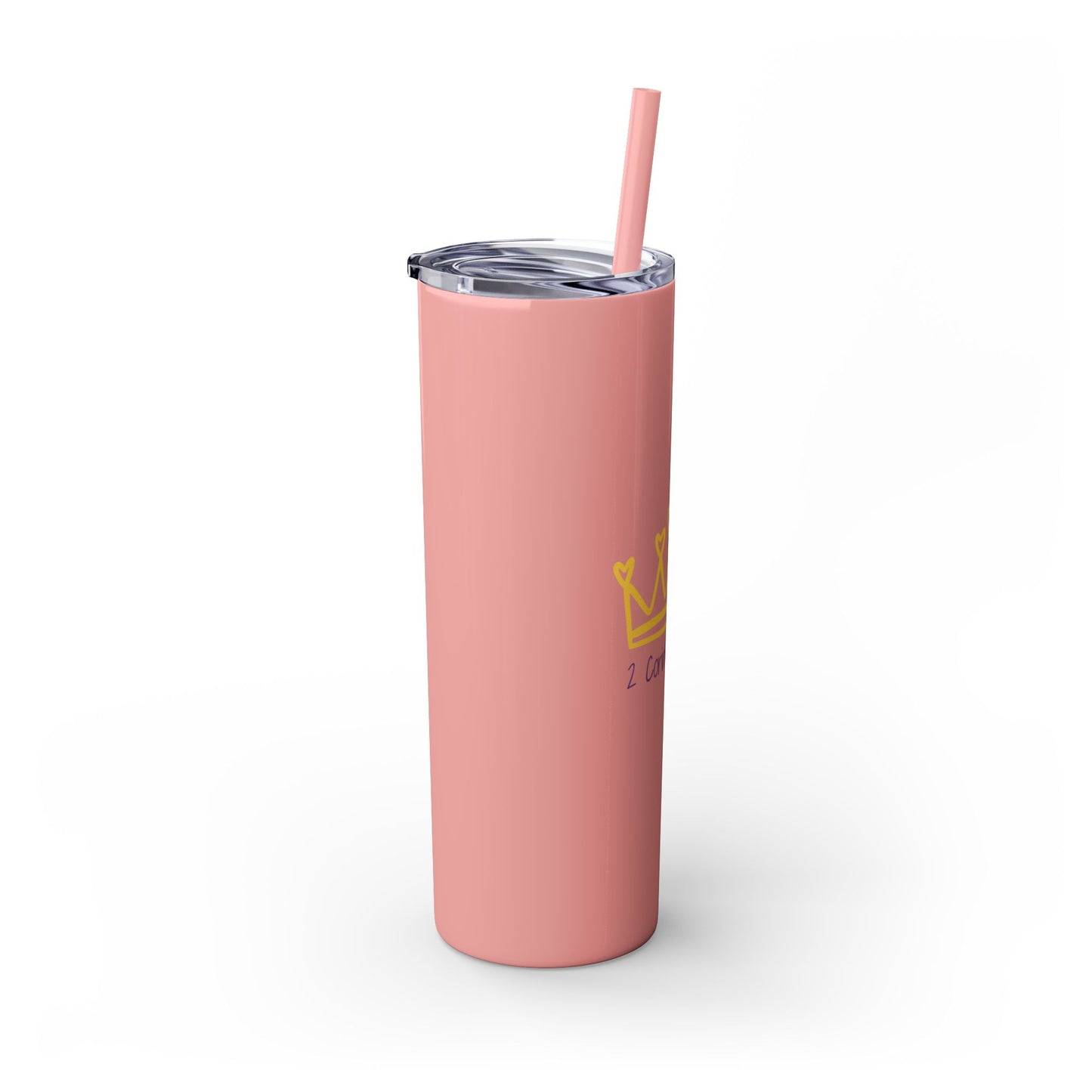 Inspirational Skinny Tumbler with Straw - 20oz, Corinthians Design