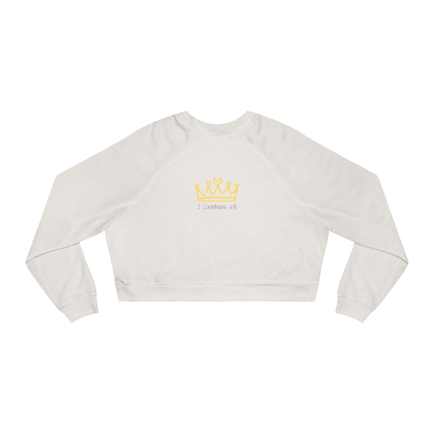 Daughter of the most high King- Women's Cropped Fleece Pullover - Stylish Christian Apparel for Every Occasion