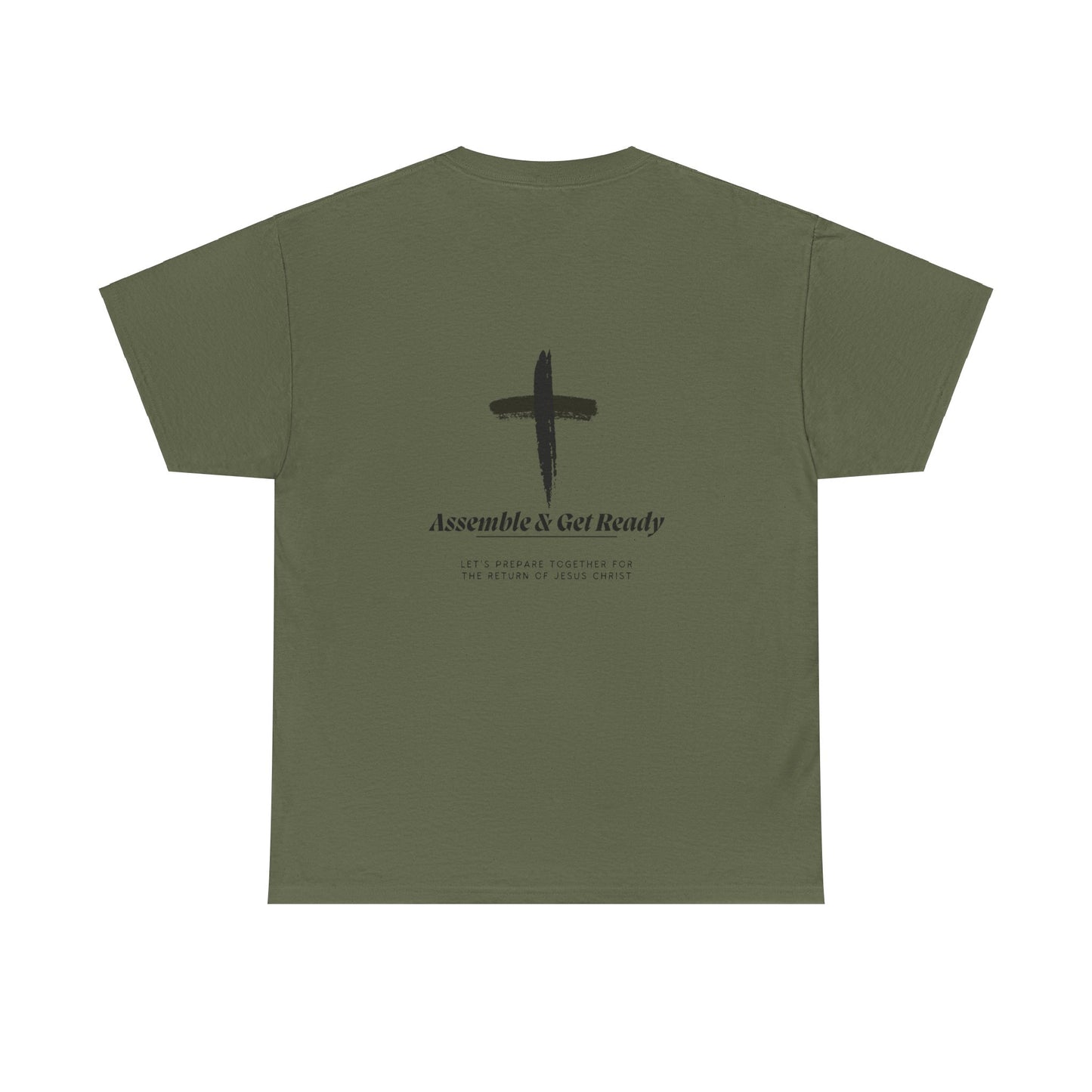 Unisex Heavy Cotton Tee - "Assemble & Get Ready" Christian Graphic Shirt
