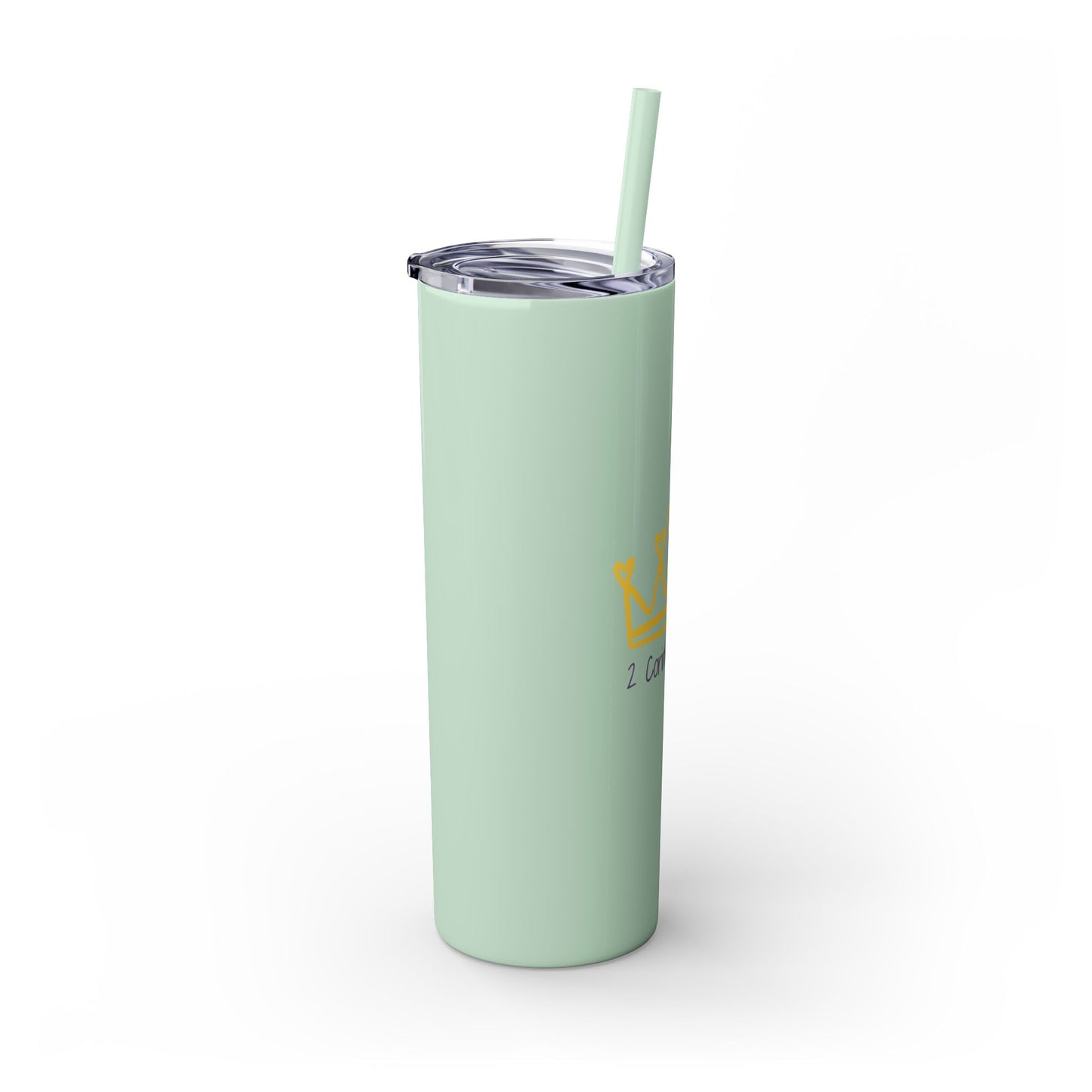 Inspirational Skinny Tumbler with Straw - 20oz, Corinthians Design