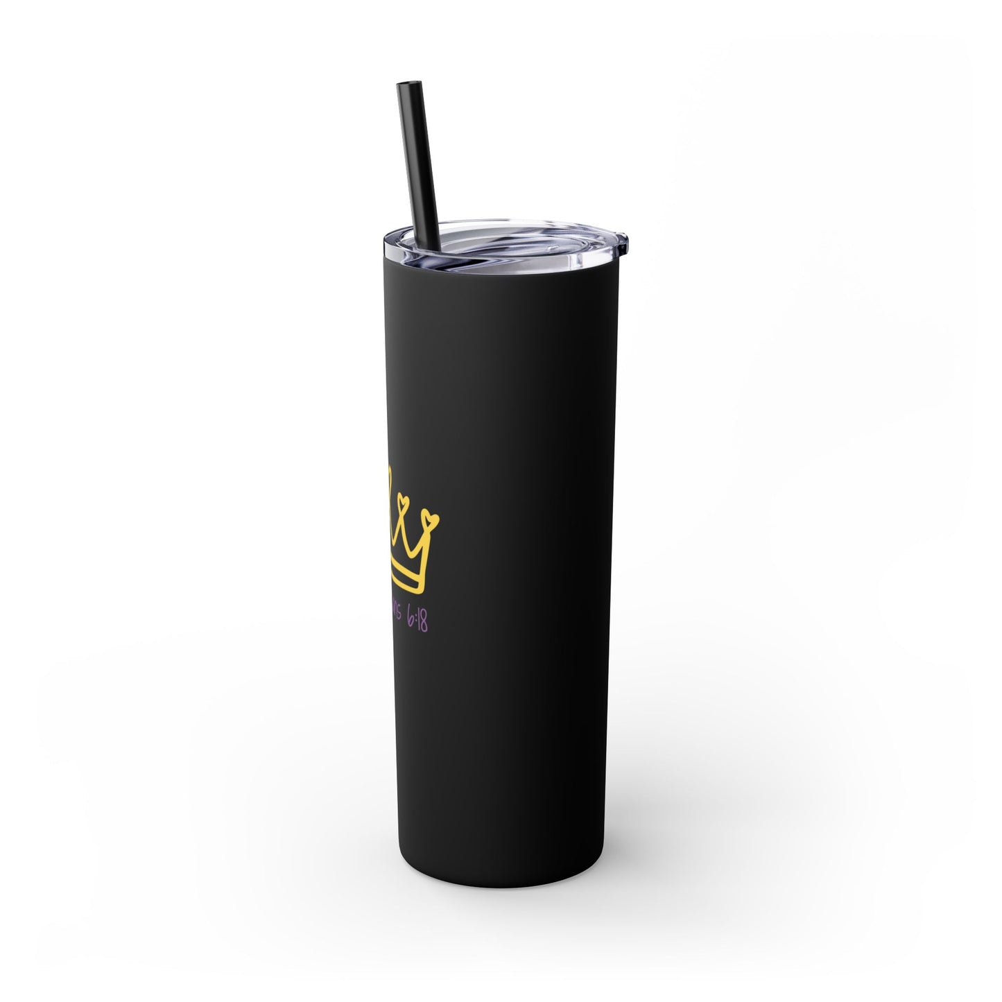 Inspirational Skinny Tumbler with Straw - 20oz, Corinthians Design