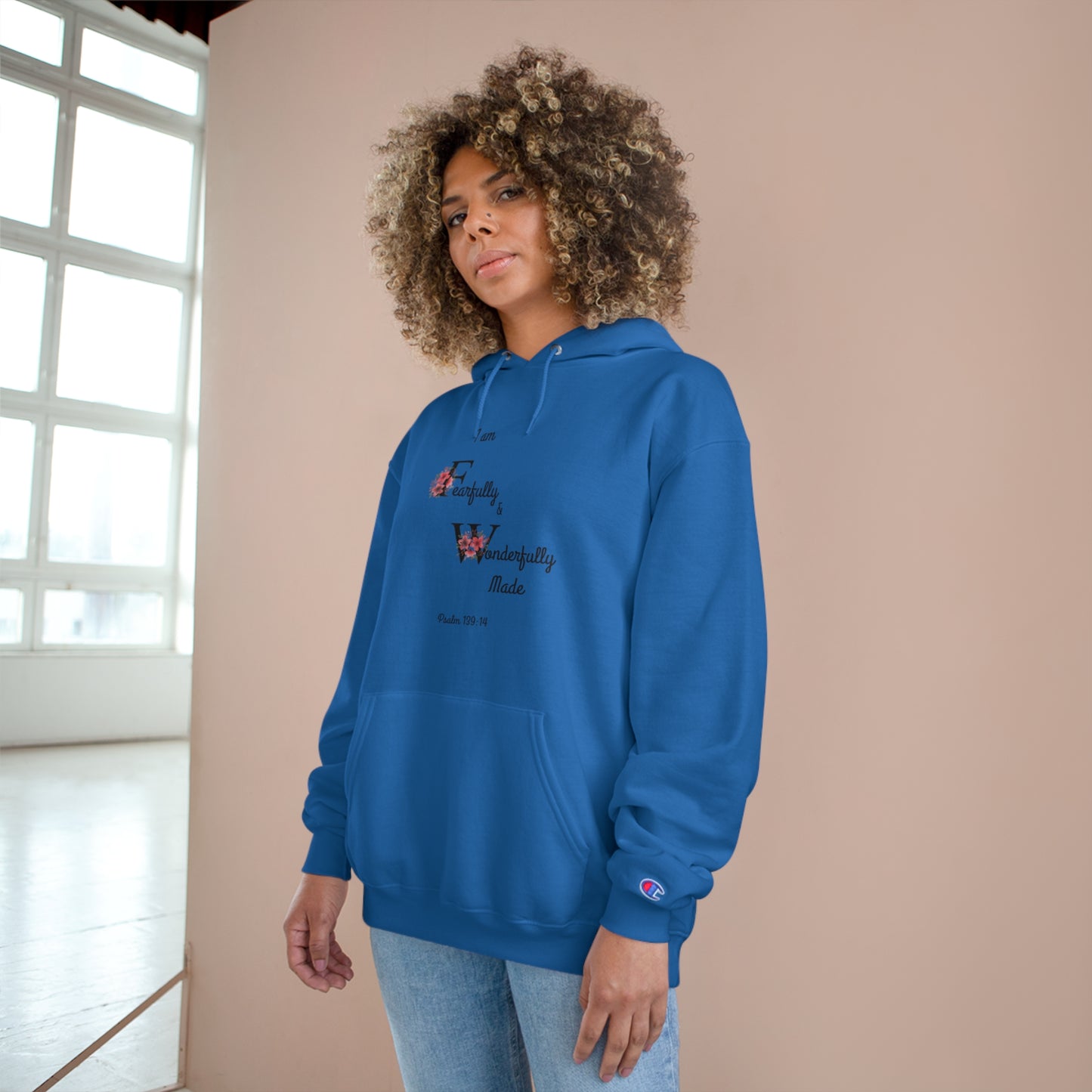 Faith-Inspired Champion Hoodie: 'I am Fearfully and Wonderfully Made' - Perfect for Comfort and Inspiration