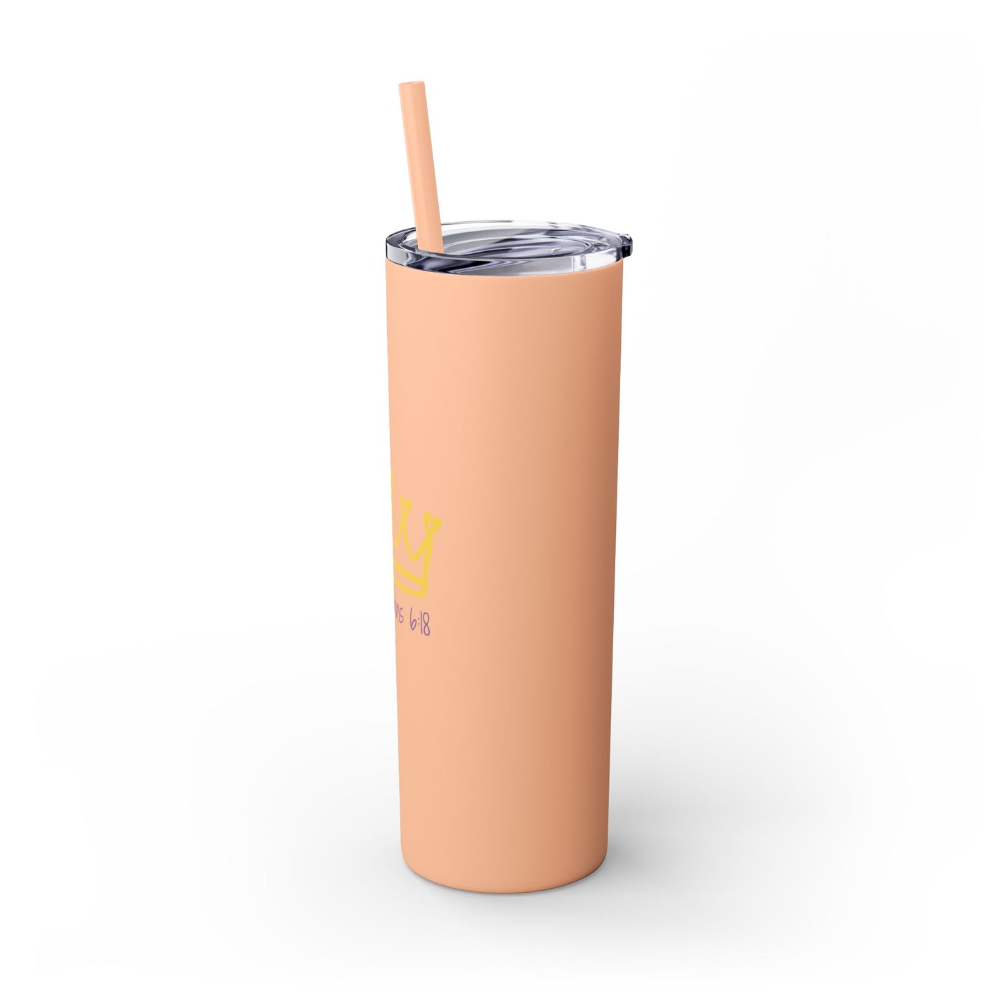 Inspirational Skinny Tumbler with Straw - 20oz, Corinthians Design