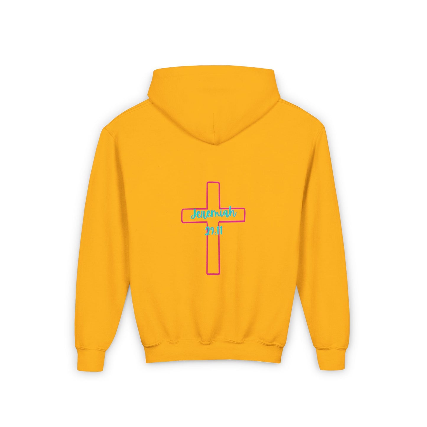 Youth Hooded Sweatshirt - 'His Will, His Way, My Faith' Valentina's Design