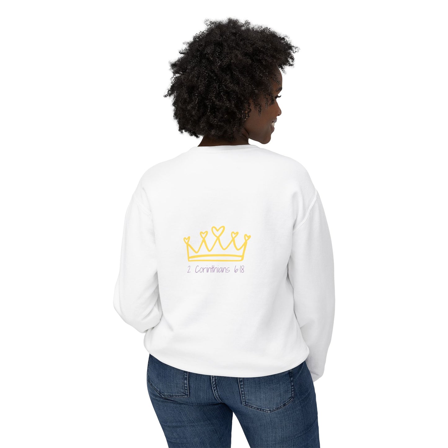 Unisex Lightweight Crewneck Sweatshirt - 'Daughter of the Most High King' Inspirational Design