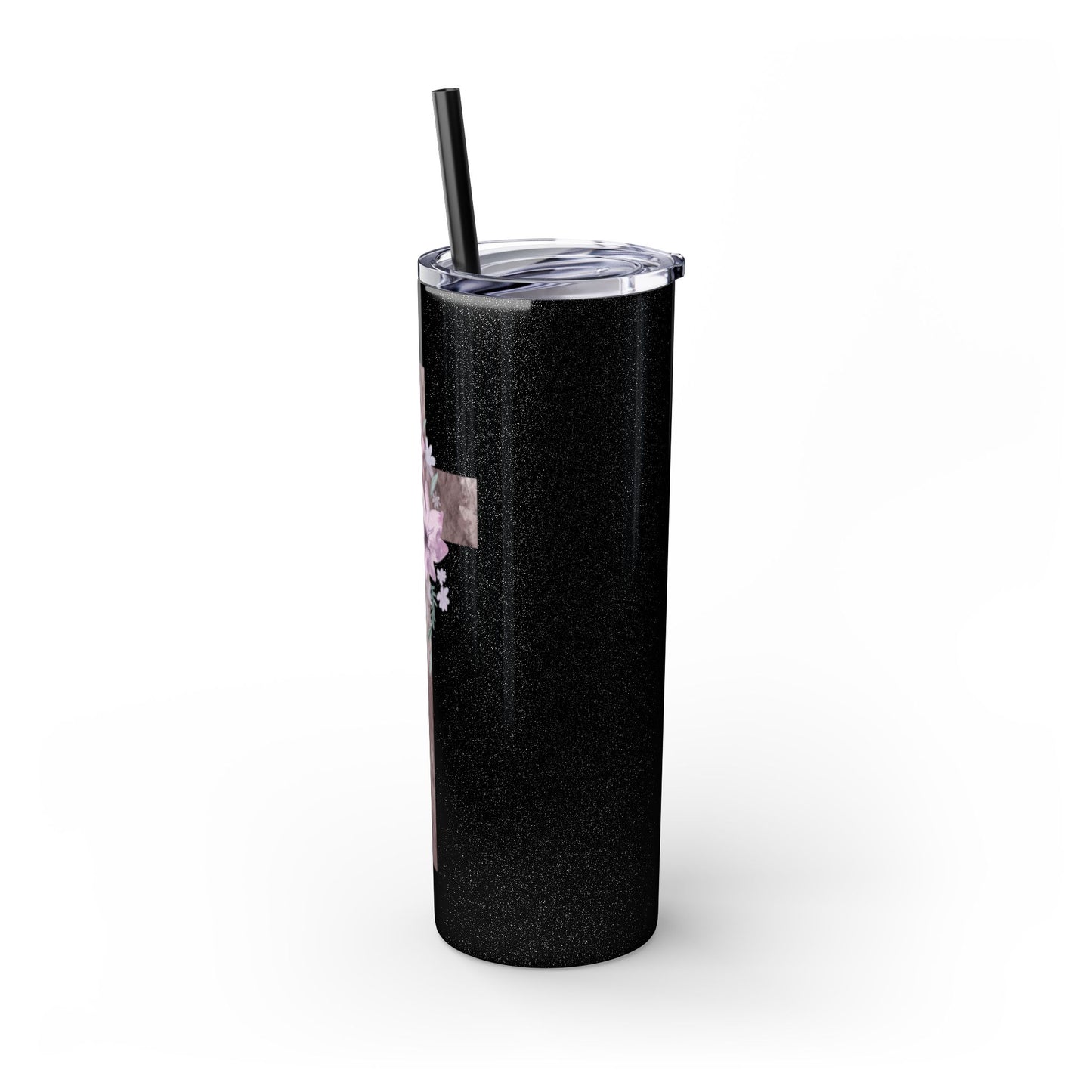 Faith & Floral Skinny Tumbler 20oz with Straw
