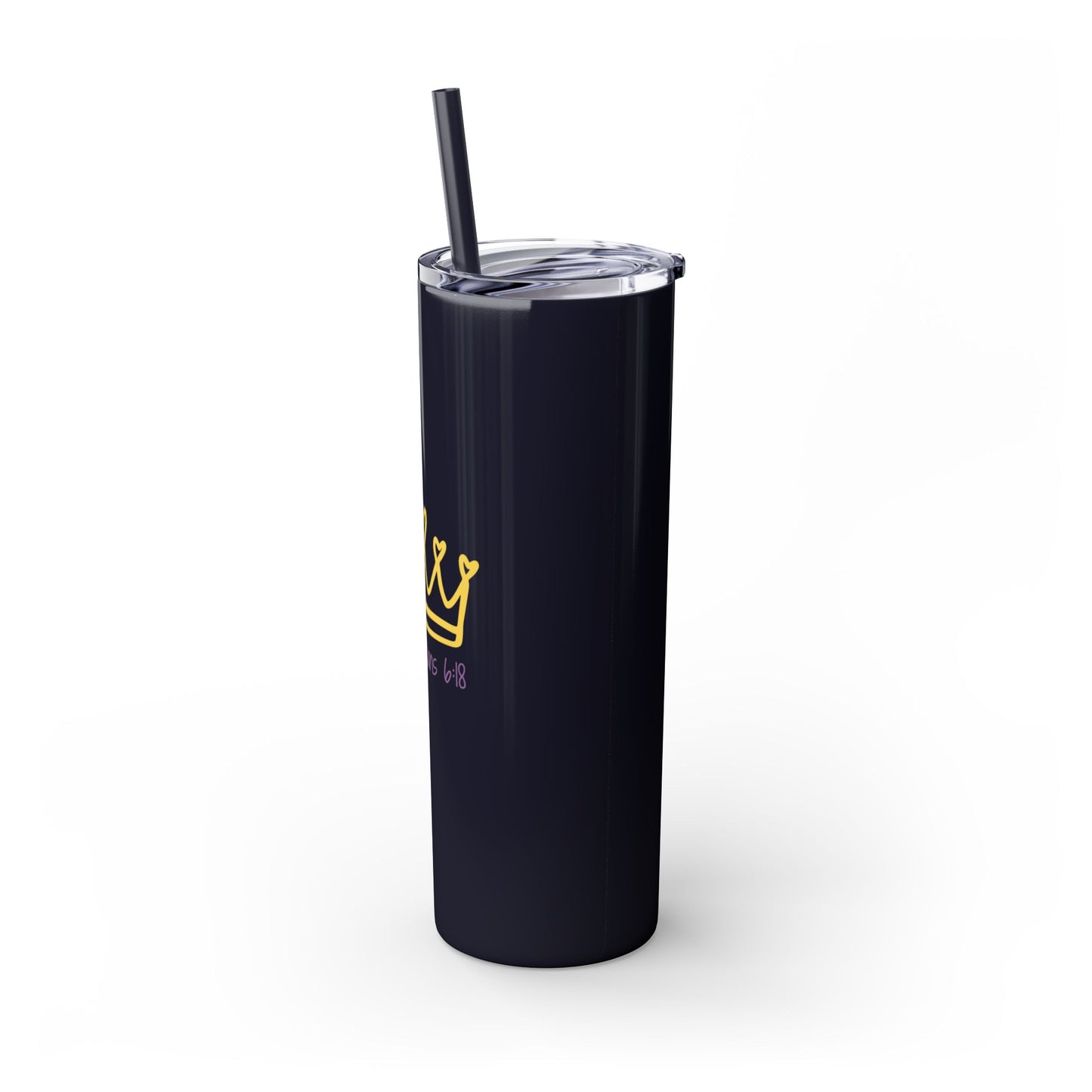Inspirational Skinny Tumbler with Straw - 20oz, Corinthians Design