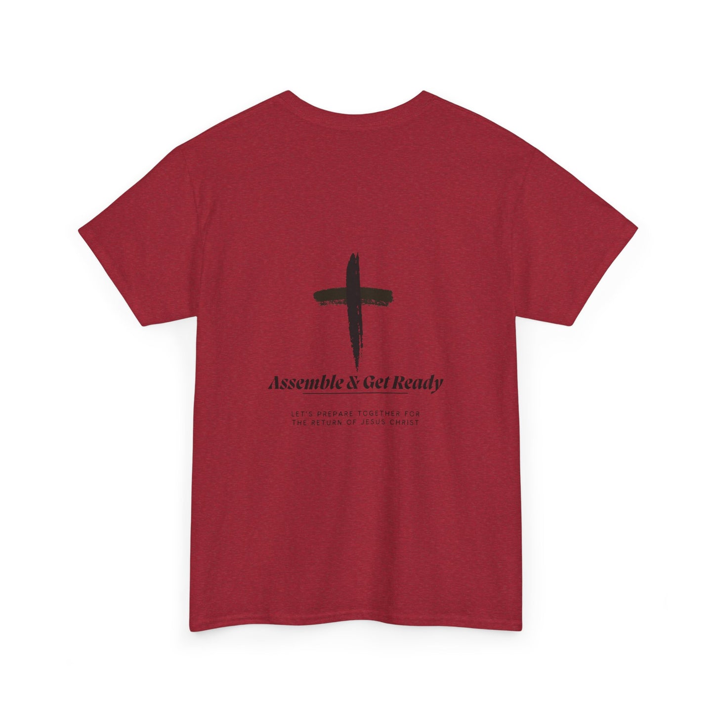 Unisex Heavy Cotton Tee - "Assemble & Get Ready" Christian Graphic Shirt