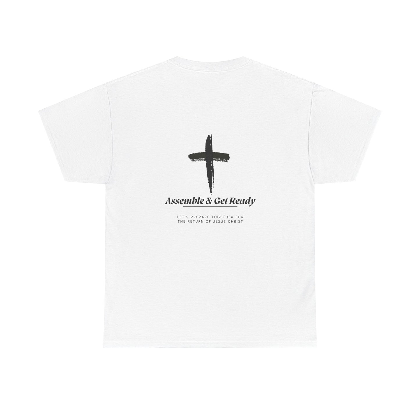 Unisex Heavy Cotton Tee - "Assemble & Get Ready" Christian Graphic Shirt