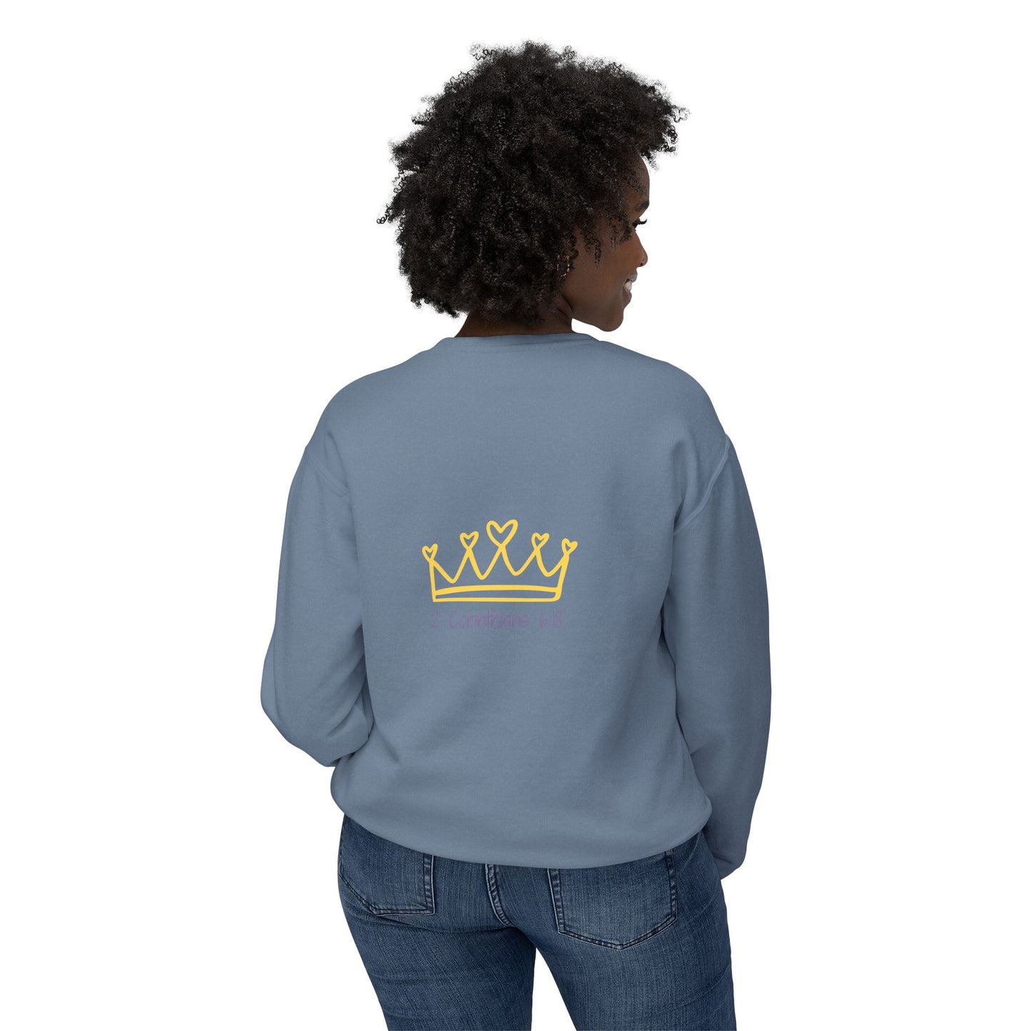 Unisex Lightweight Crewneck Sweatshirt - 'Daughter of the Most High King' Inspirational Design