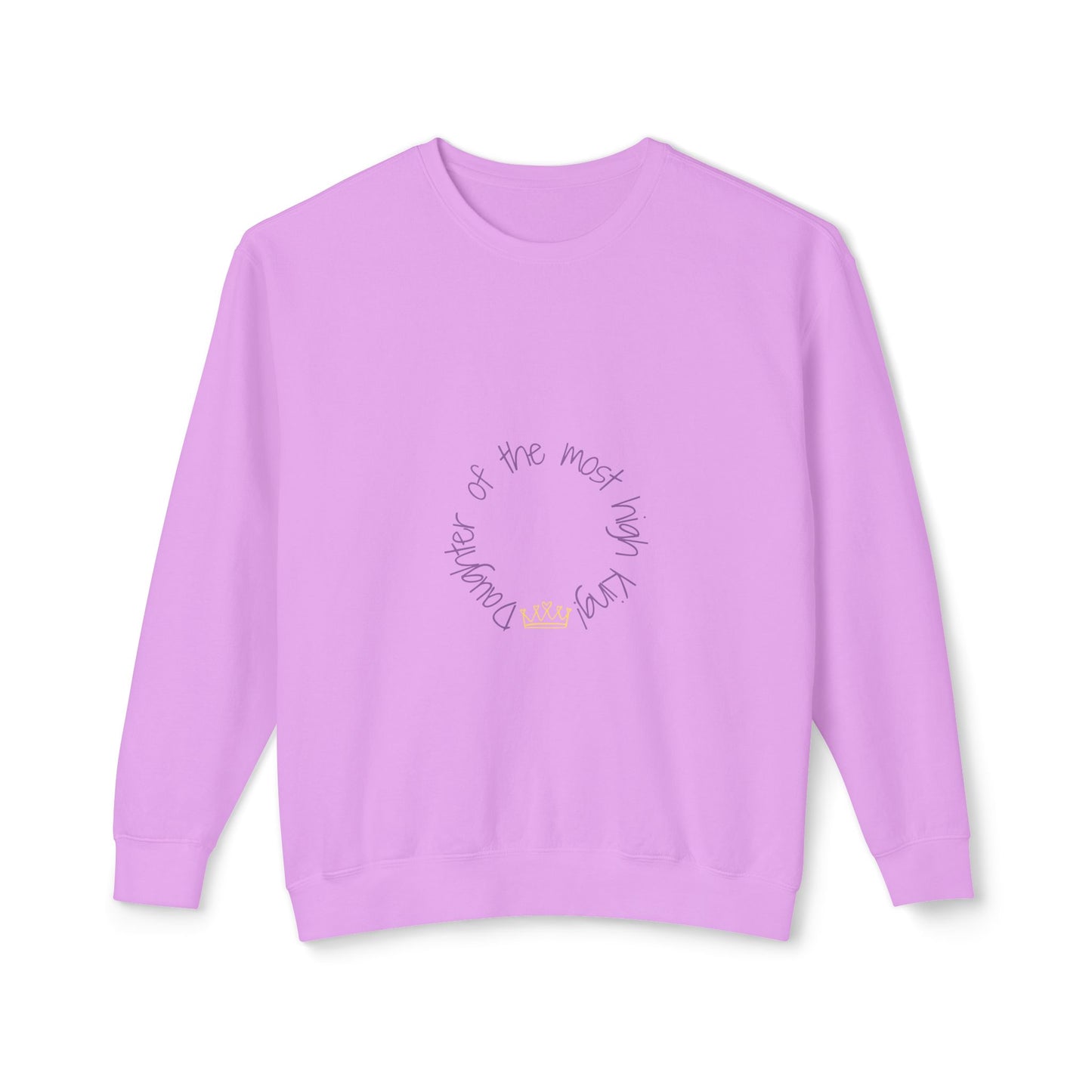Unisex Lightweight Crewneck Sweatshirt - 'Daughter of the Most High King' Inspirational Design