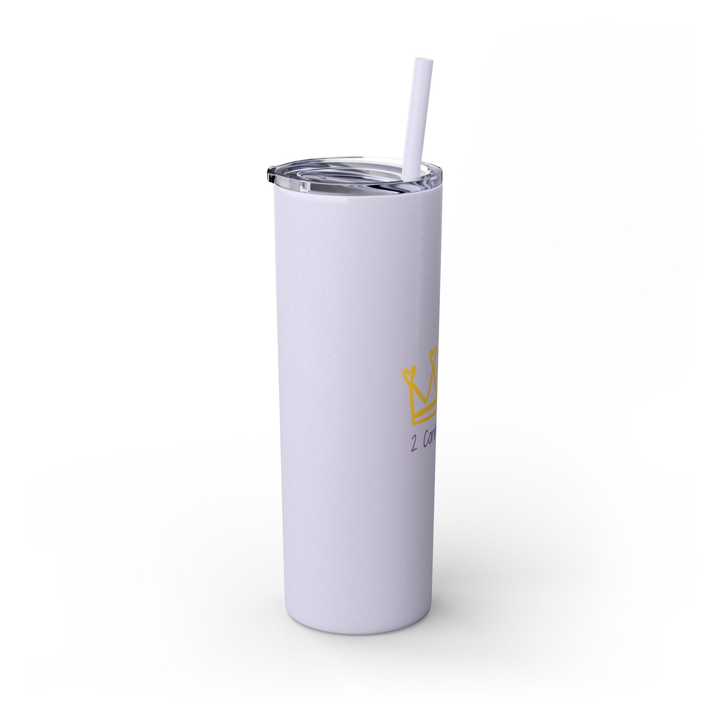Inspirational Skinny Tumbler with Straw - 20oz, Corinthians Design