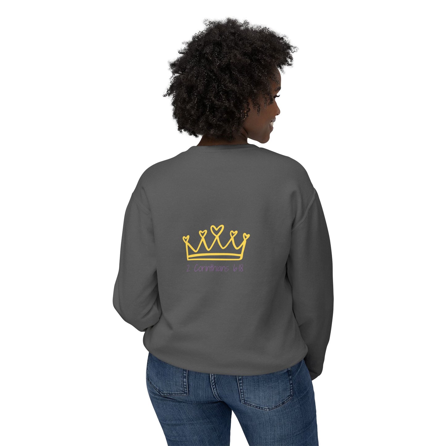 Unisex Lightweight Crewneck Sweatshirt - 'Daughter of the Most High King' Inspirational Design