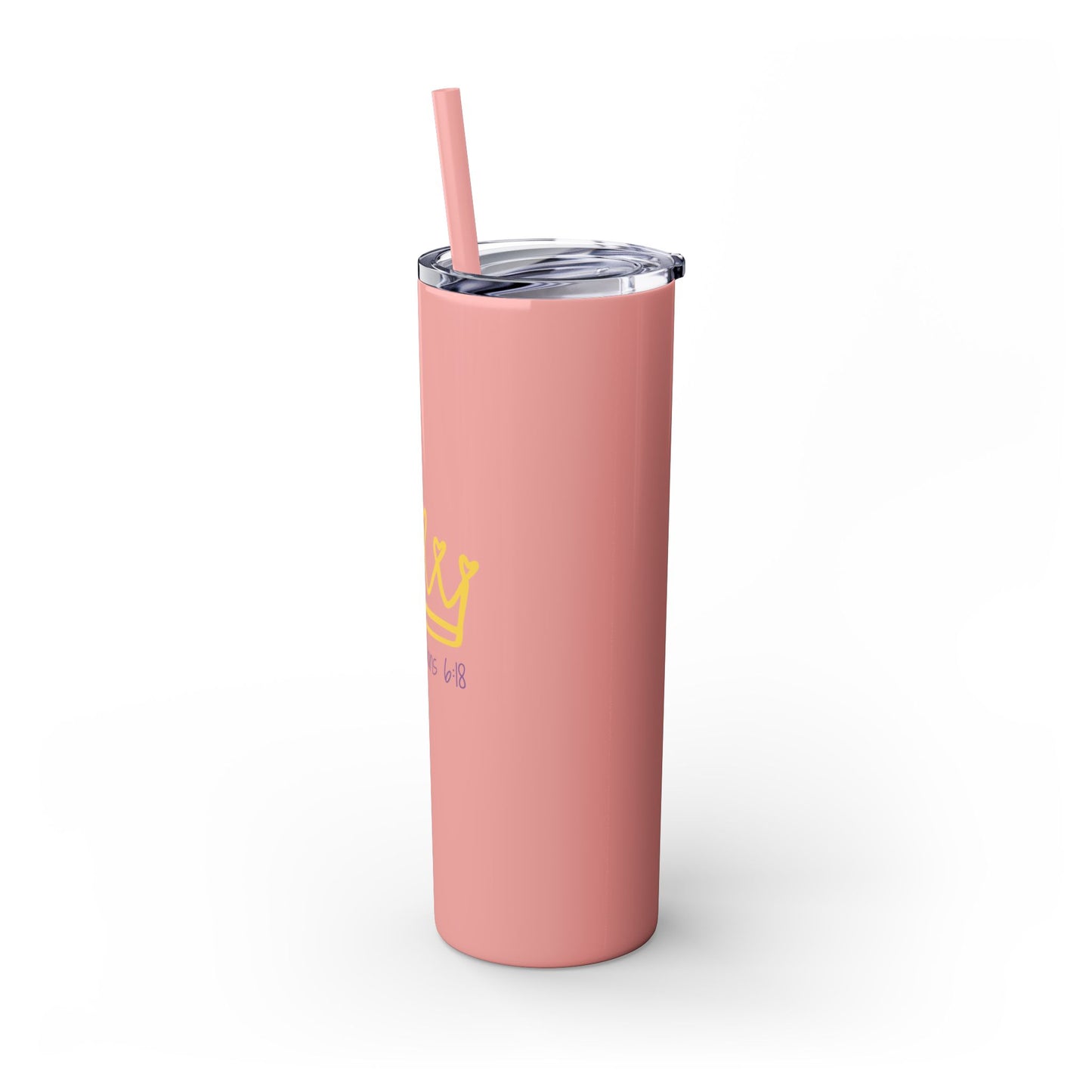 Inspirational Skinny Tumbler with Straw - 20oz, Corinthians Design