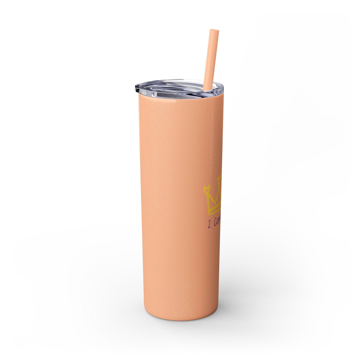 Inspirational Skinny Tumbler with Straw - 20oz, Corinthians Design