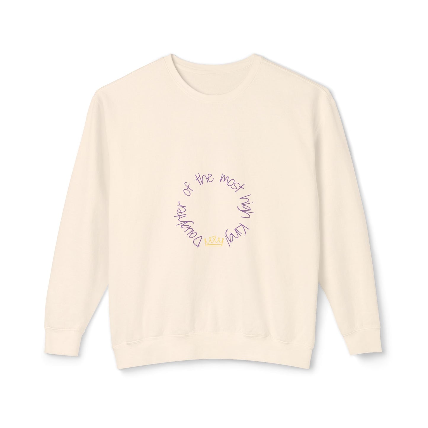 Unisex Lightweight Crewneck Sweatshirt - 'Daughter of the Most High King' Inspirational Design