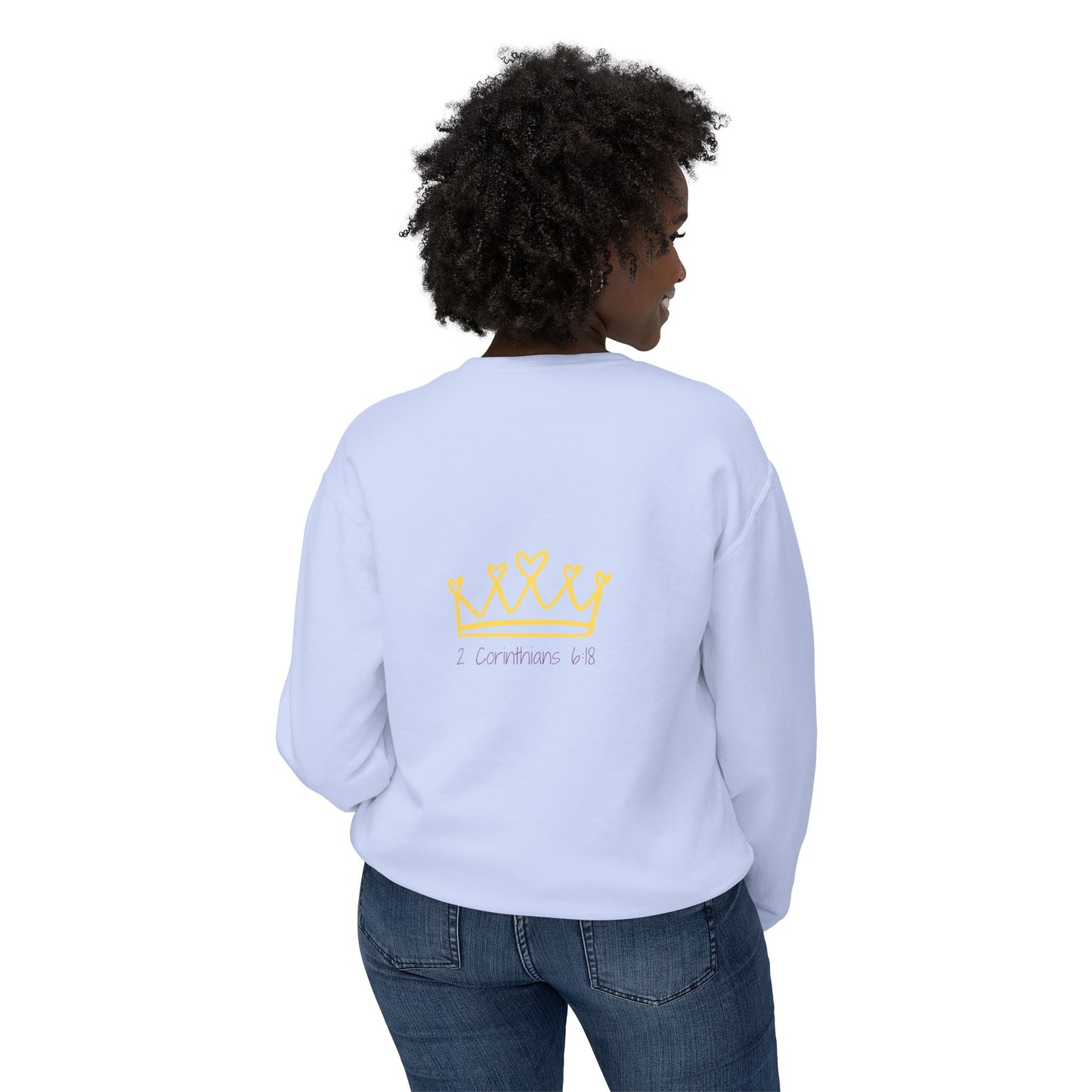 Unisex Lightweight Crewneck Sweatshirt - 'Daughter of the Most High King' Inspirational Design