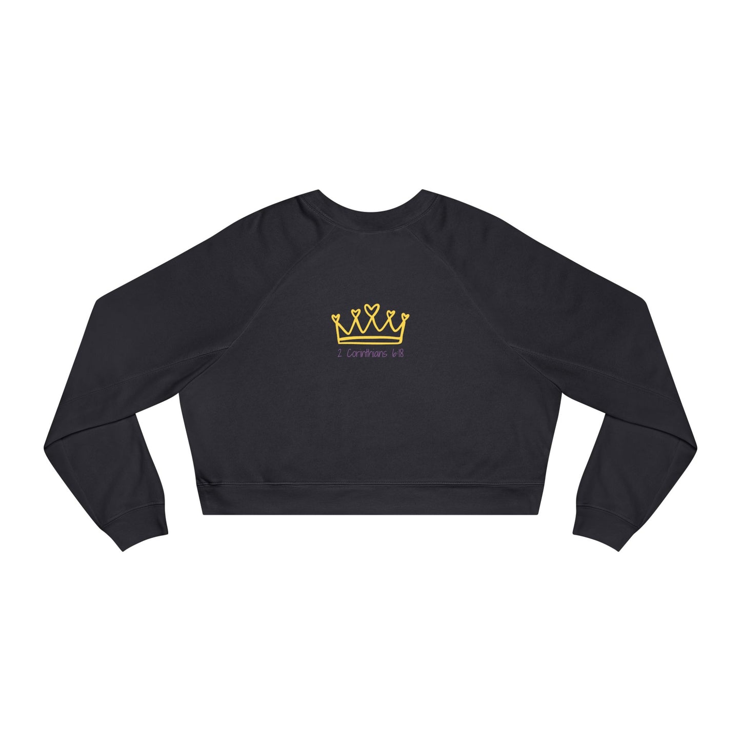 Daughter of the most high King- Women's Cropped Fleece Pullover - Stylish Christian Apparel for Every Occasion